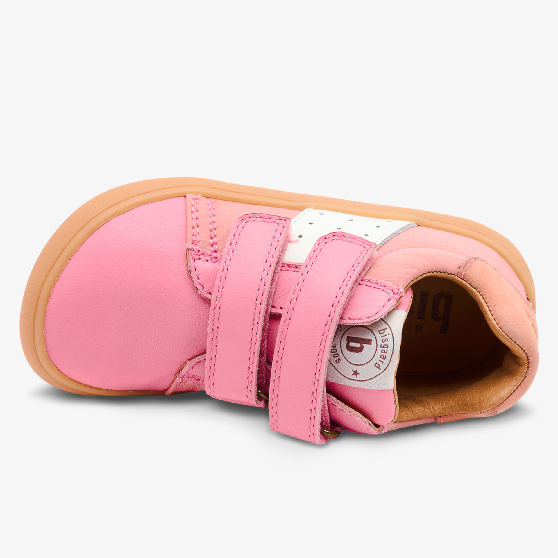 Bequemer pinker Schuh mit Klettverschluss und rutschfester Sohle