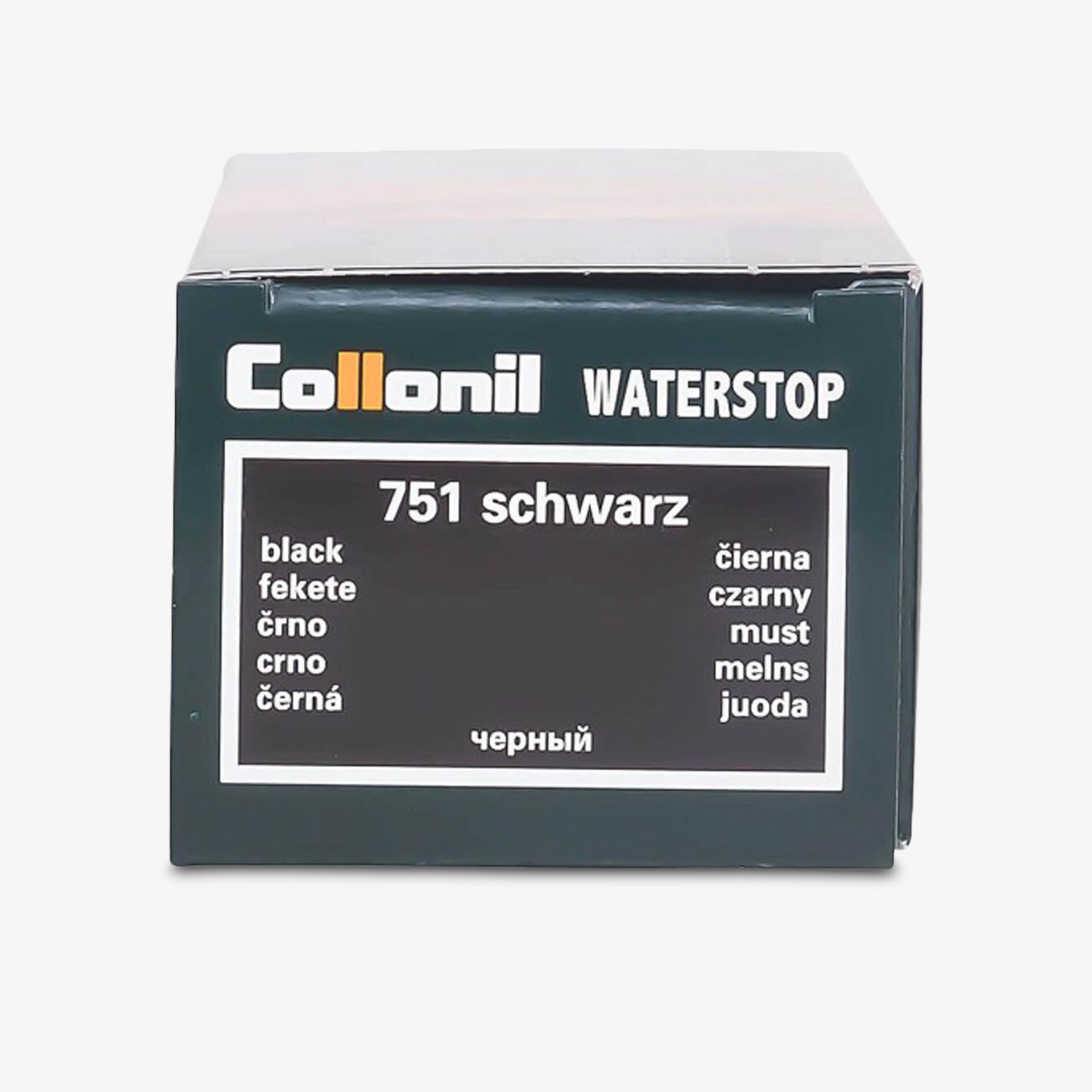 Effektiver Schutz gegen Feuchtigkeit für Leder mit Collonil Waterstop schwarzer Farbe.