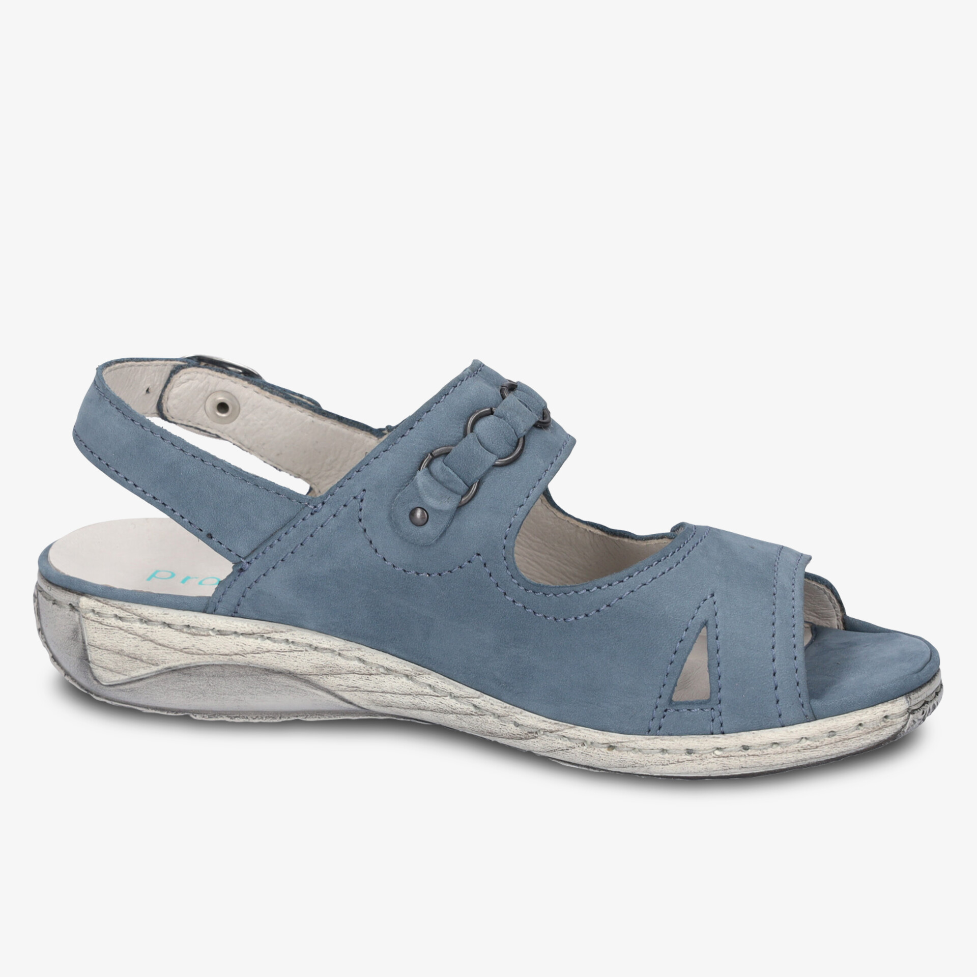 Bequemer sandalähnlicher Schuh mit verstellbaren Schnallen und offener Zehenpartie für hohen Tragekomfort
