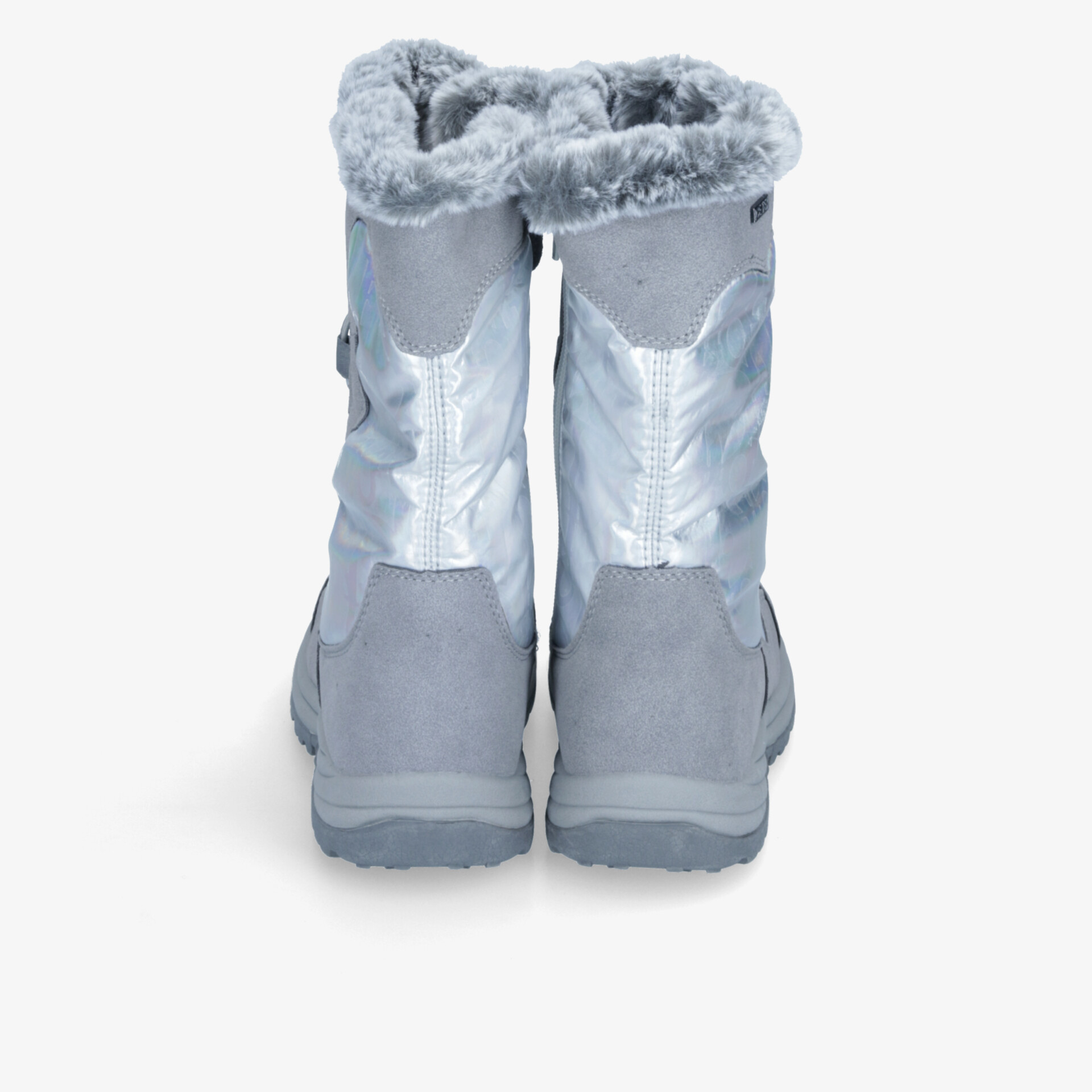 Robuste graue Winterstiefel mit warmer Fellinnenfütterung und rutschfester Sohle für optimalen Komfort