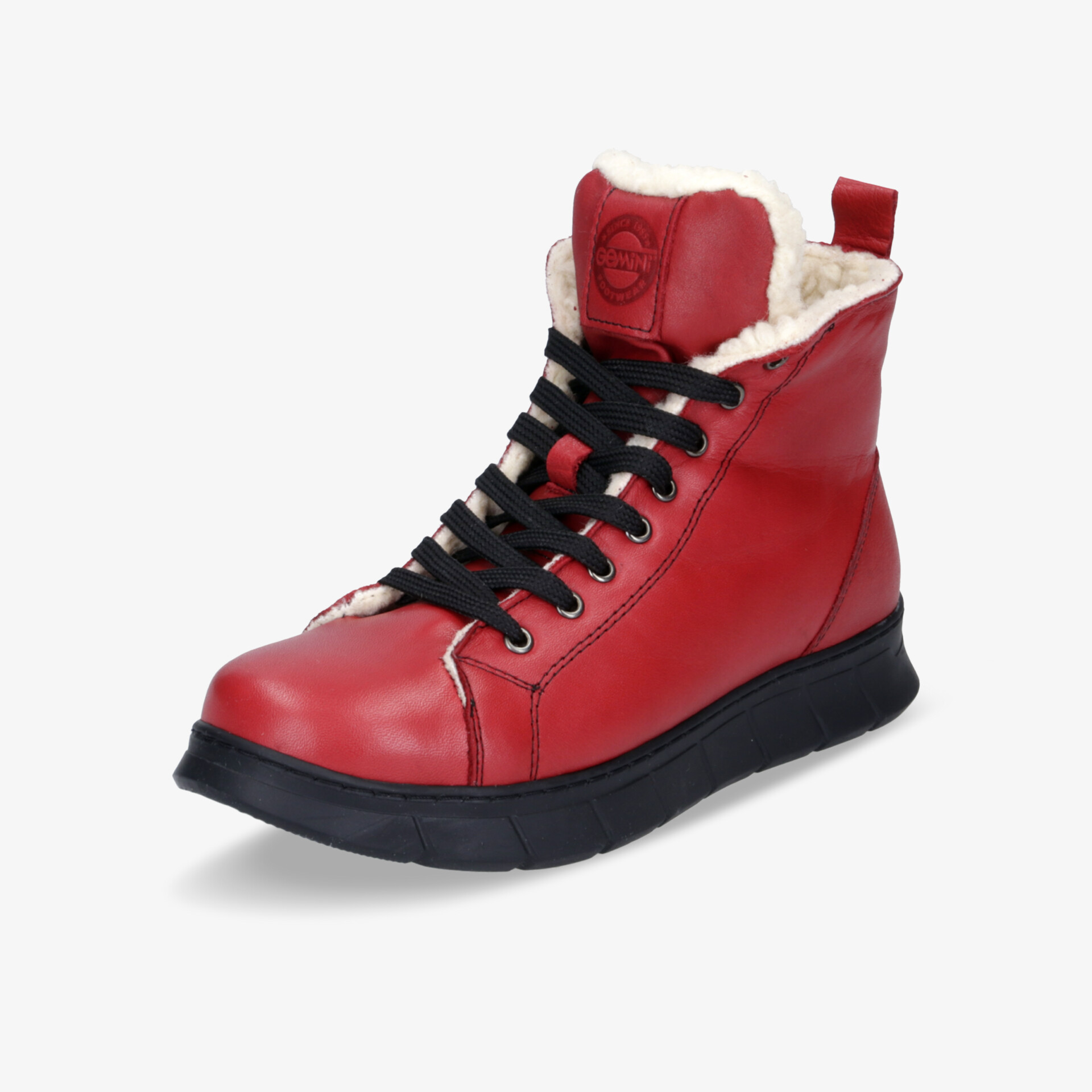Roter Winterboot mit warmem Futter, bequemer Passform und rutschfester Sohle in modischem Design