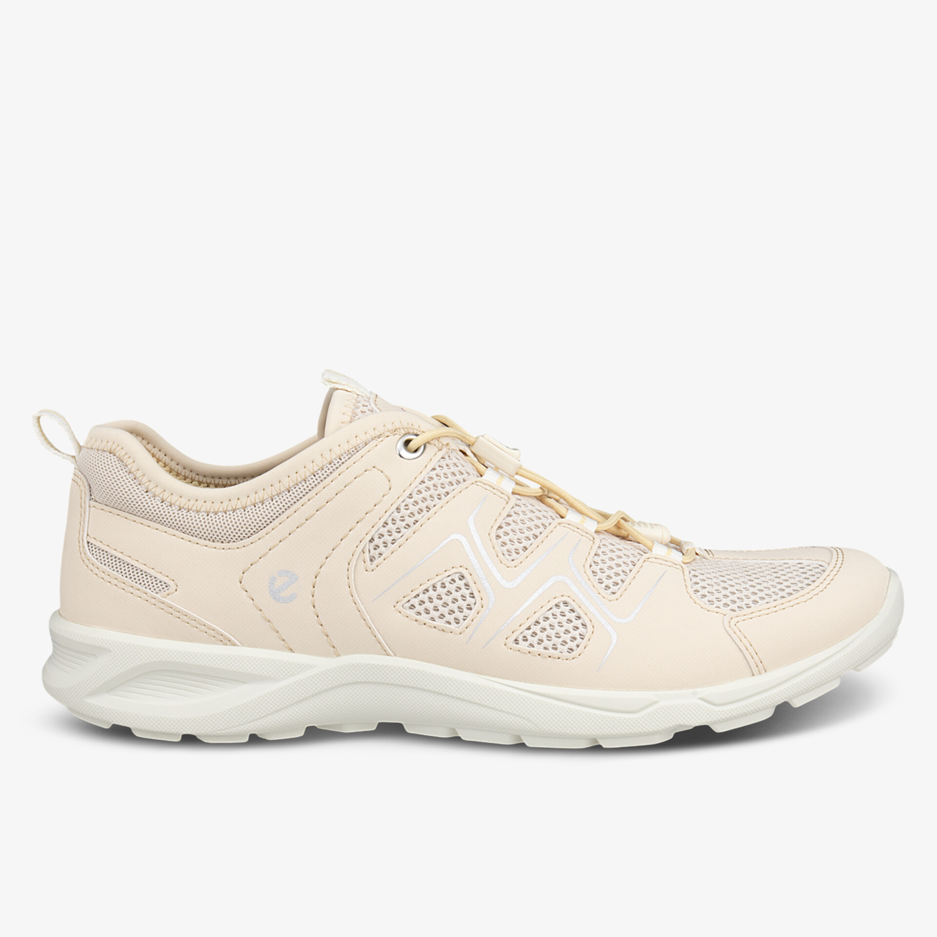 Leichter Sportschuh in Beige mit atmungsaktivem Mesh-Obermaterial für optimalen Komfort und Flexibilität.