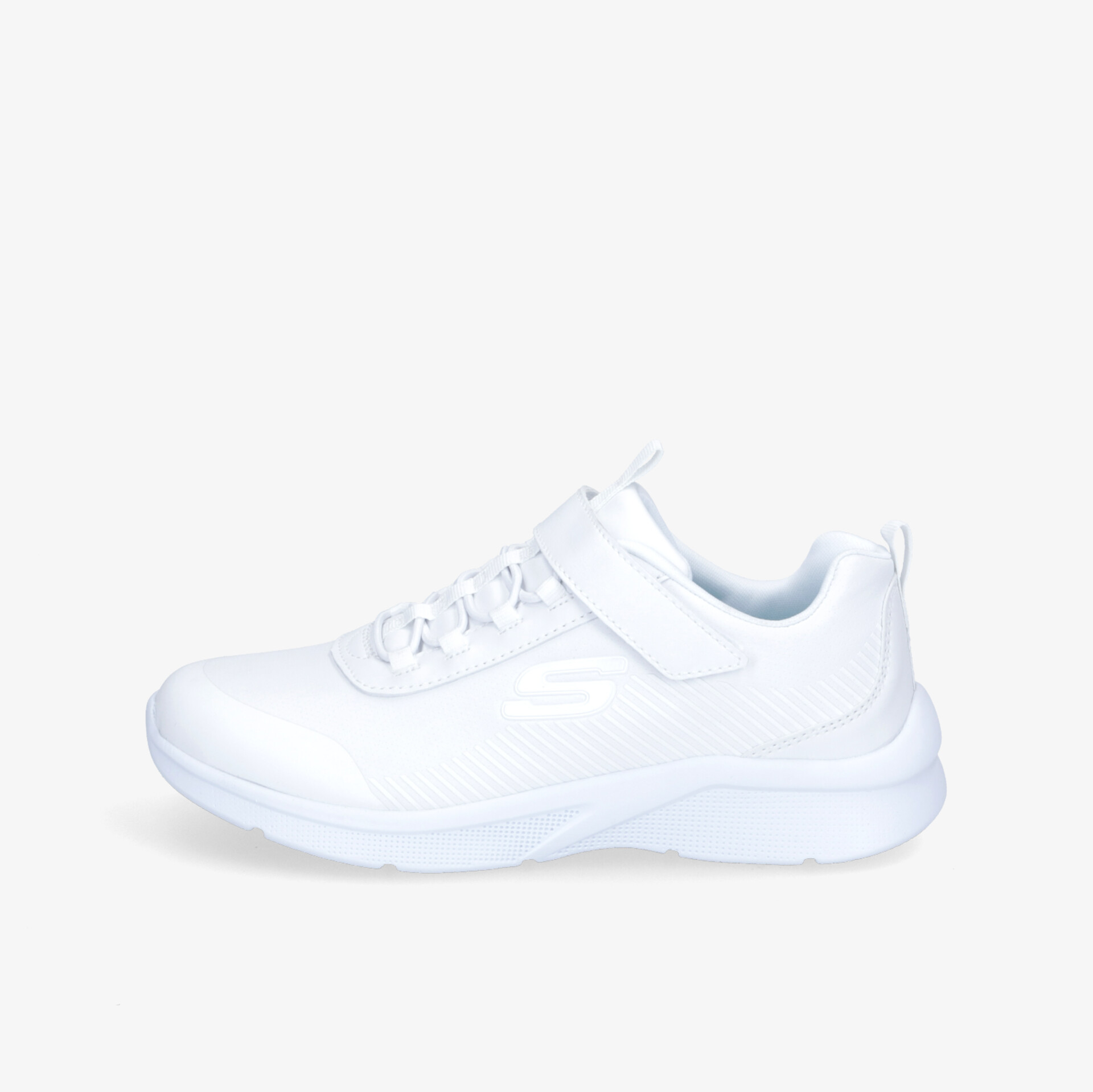 Moderner weißer Sneaker mit Klettverschluss und schnittigem Design für optimalen Komfort und Stil.