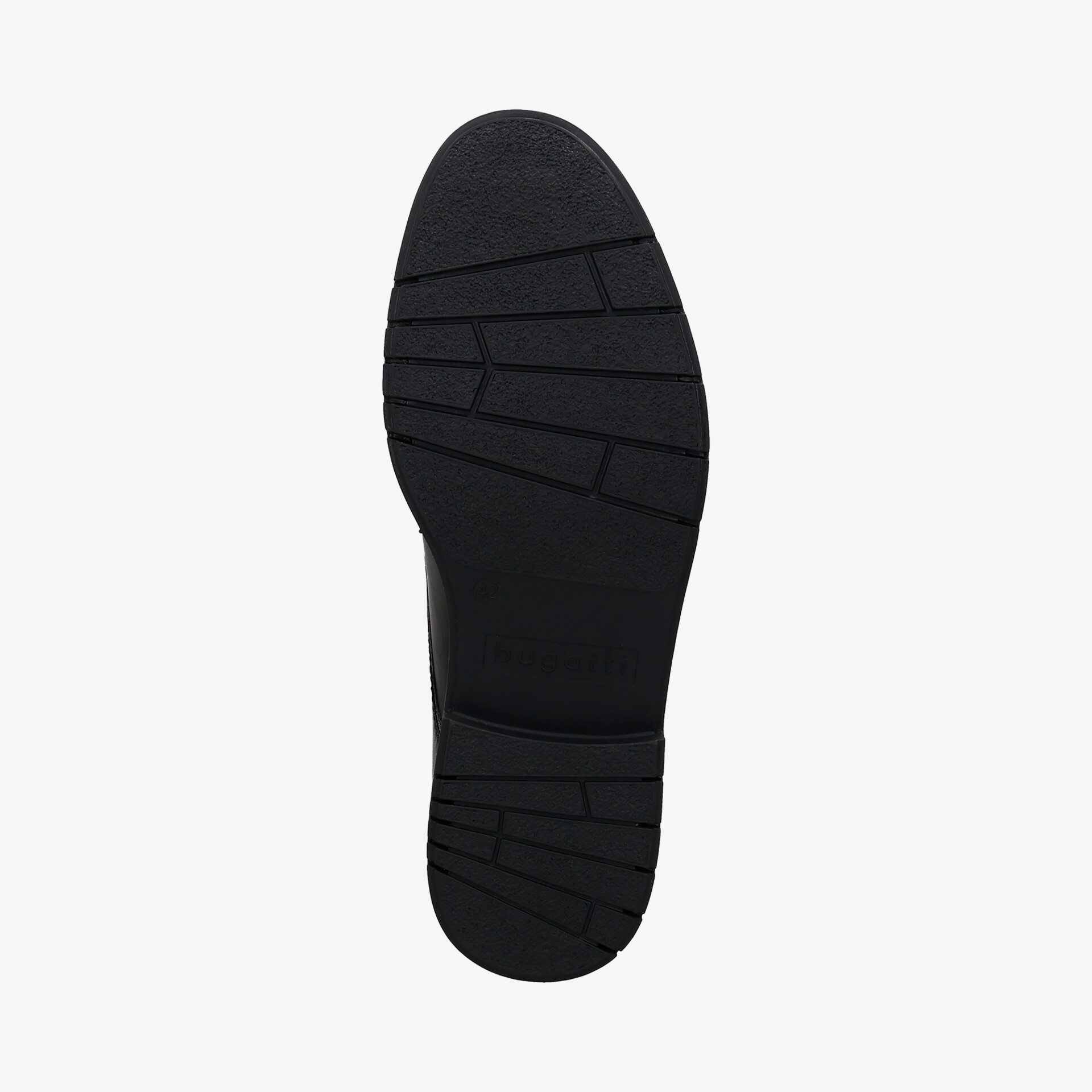 Strapazierfähige schwarze Schuhsohle mit rutschfester Struktur für optimalen Halt und Langlebigkeit