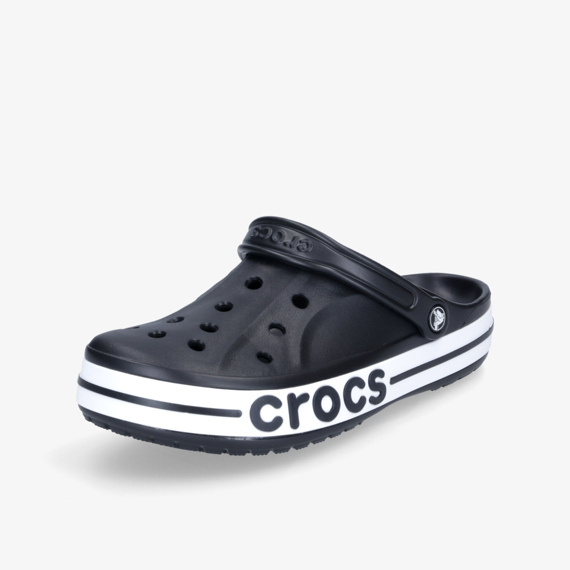 Leichter, bequemer schwarzer Crocs Clog mit atmungsaktiven Löchern und rutschfester Sohle, ergonomisches Design