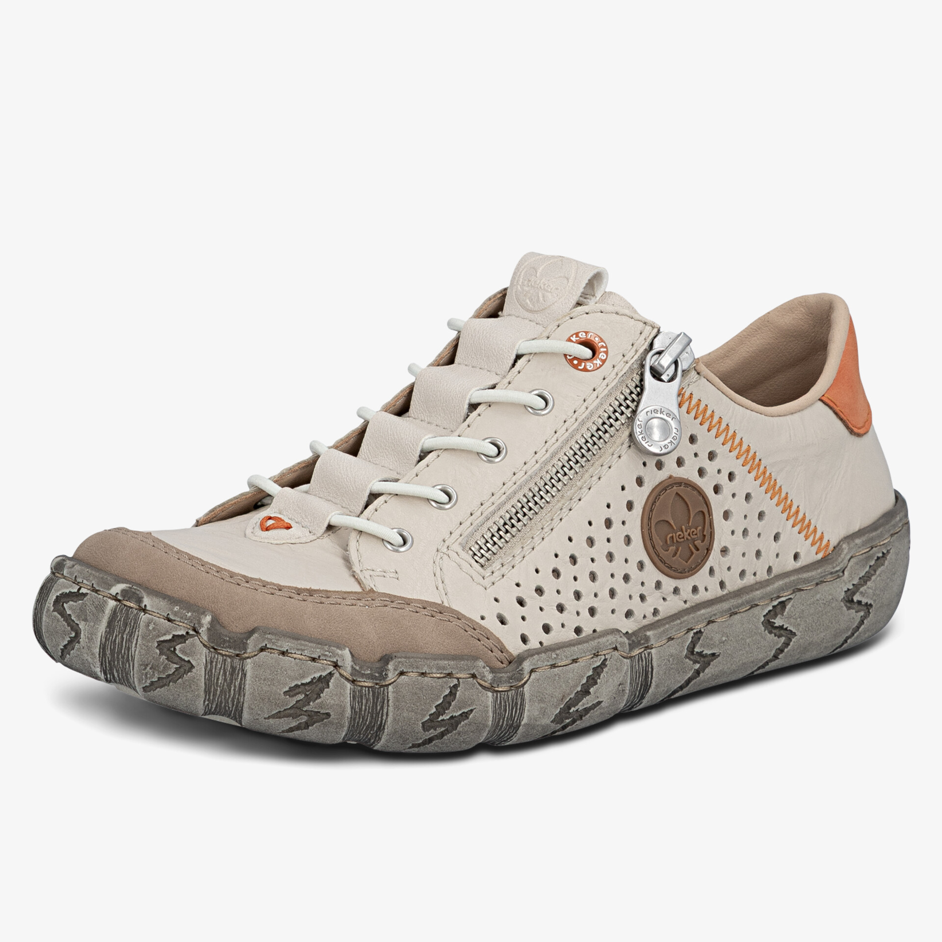 Bequemer Schuh mit atmungsaktivem Material, seitlichem Reißverschluss und flexibler, robuster Sohle in sportivem Design