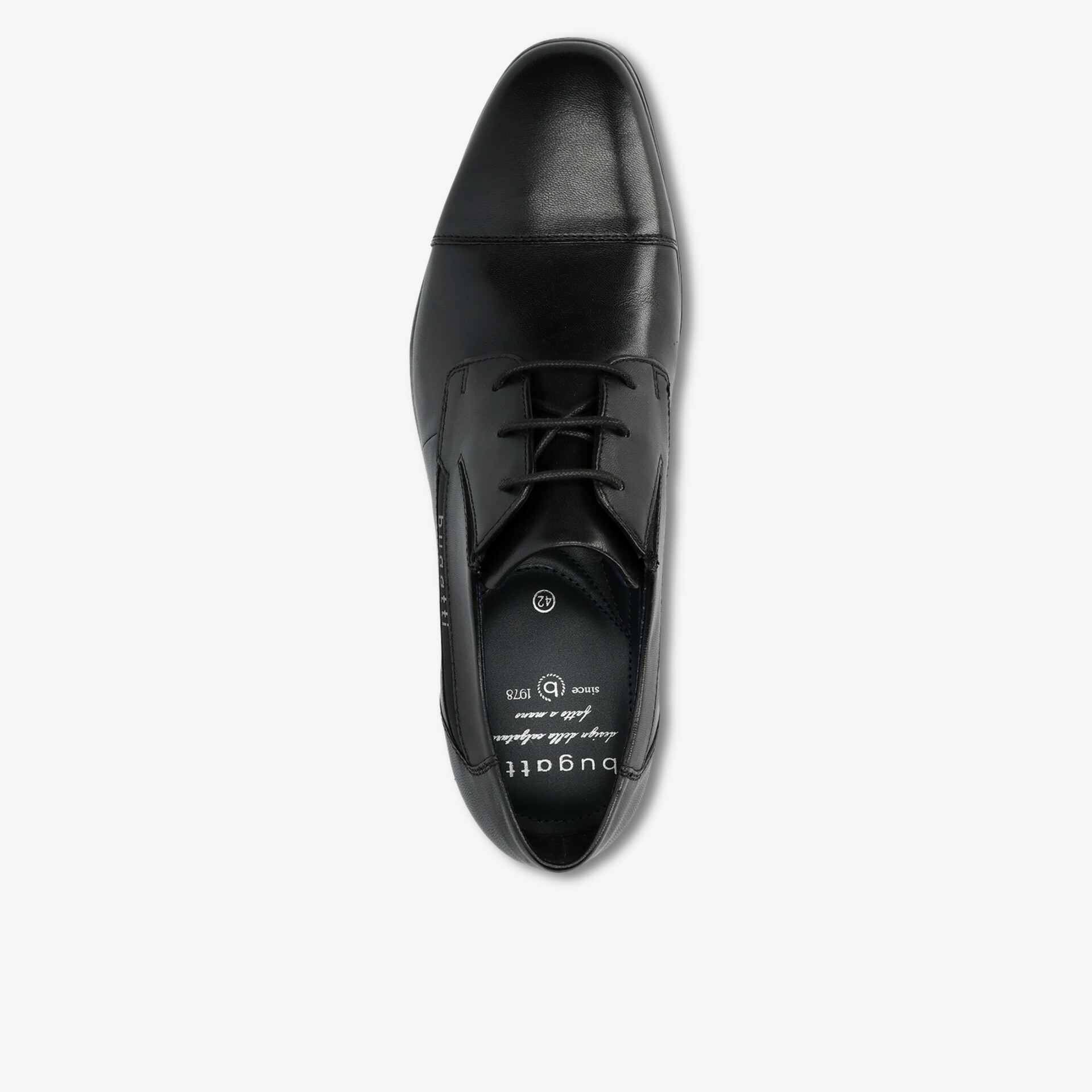 Eleganter schwarzer Lederschnürschuh in klassischem Design mit komfortabler Passform