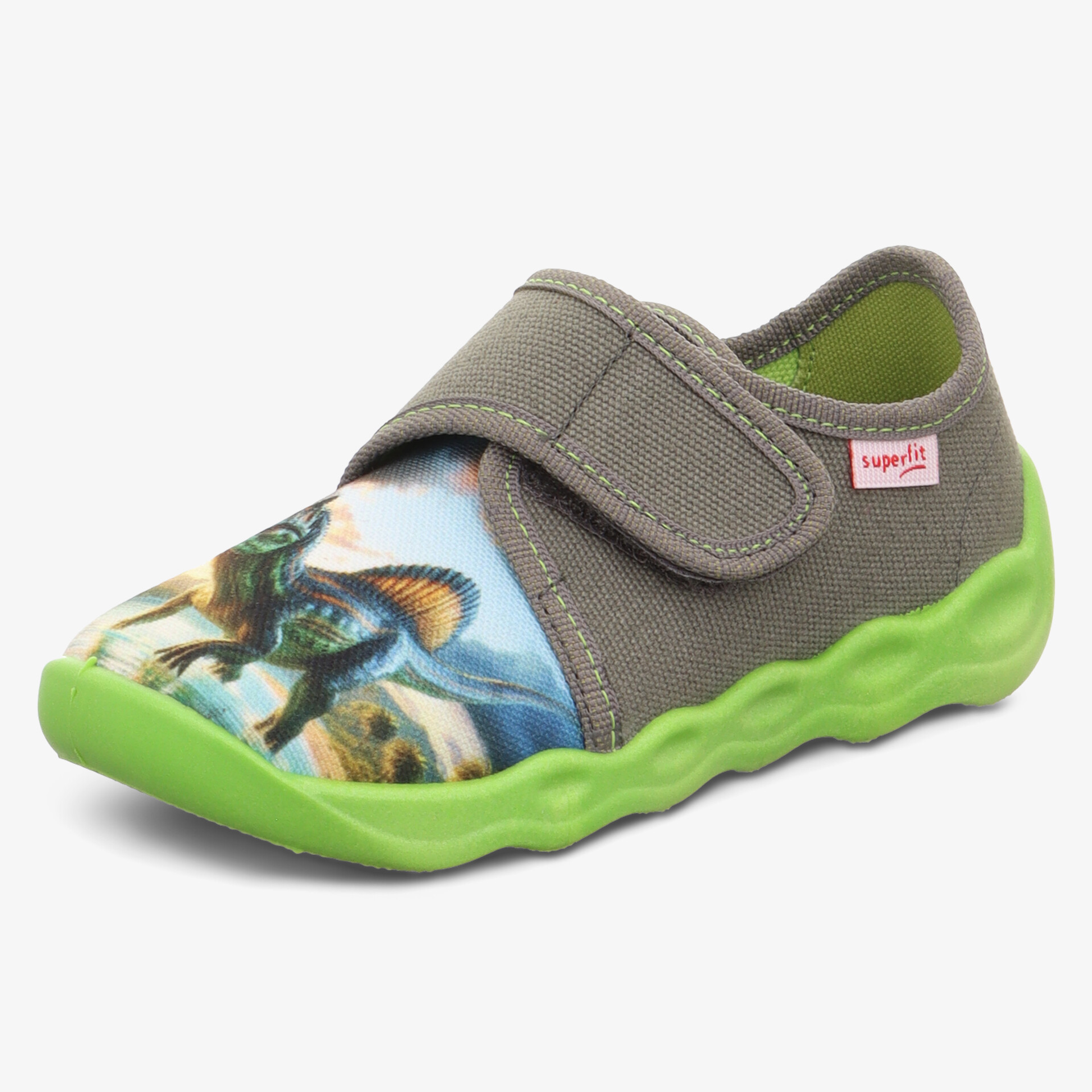 Bequemer kinderschuh mit flexibel rutschfester Sohle und praktischem Klettverschluss für sicheren Halt