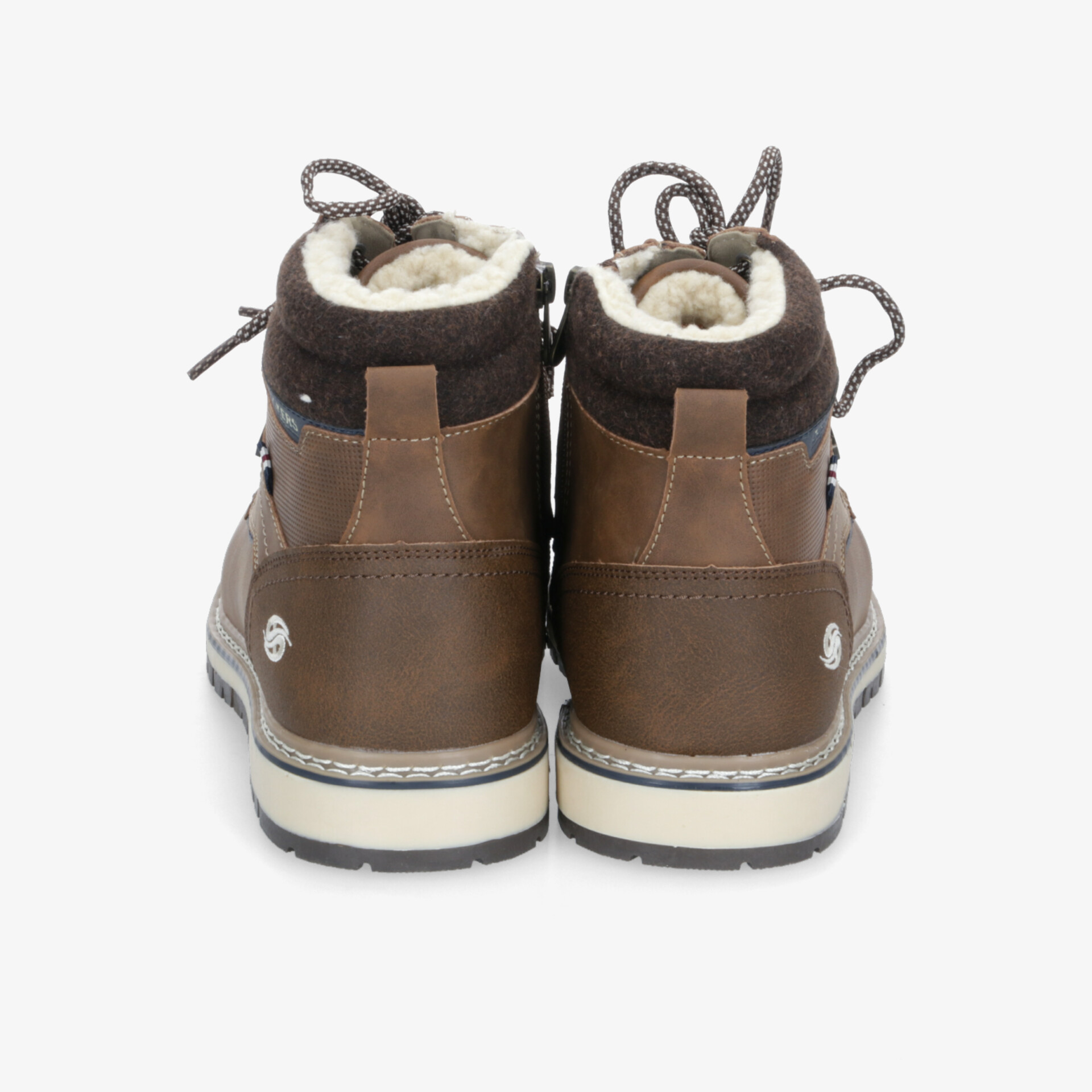 Winterstiefel Paar Rückansicht mit warmer Fütterung und stabiler Sohle für besten Tragekomfort