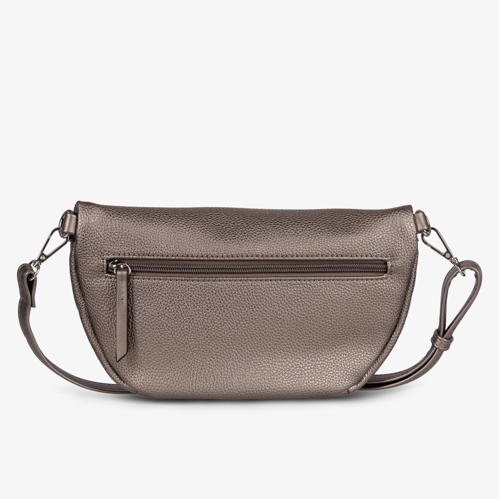 Elegante kompakte Gürteltasche aus glattem Leder mit verstellbarem Riemen und praktischer Reißverschlusstasche