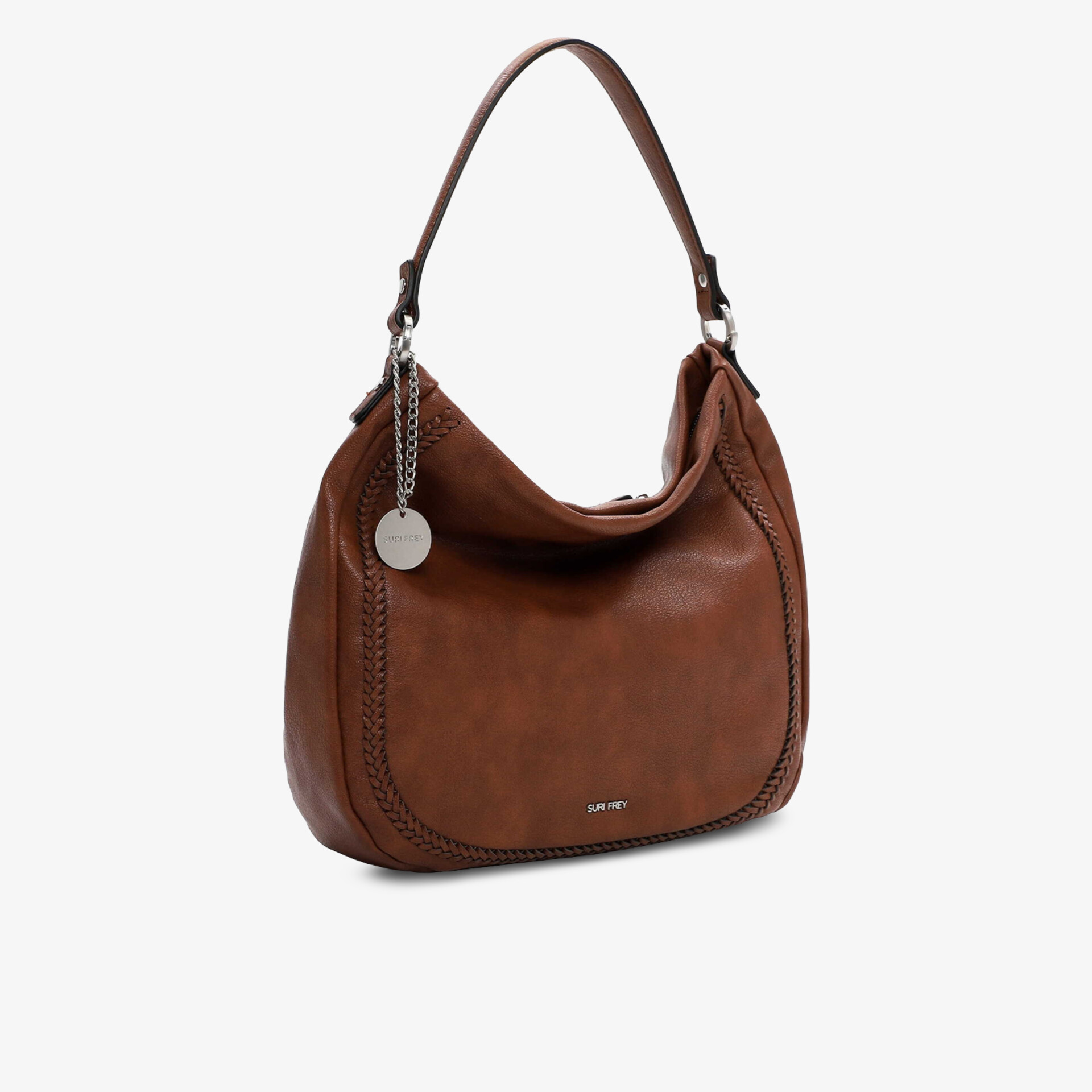 Elegante braune Handtasche aus weichem Leder mit geräumigem Hauptfach und komfortablem Tragegriff
