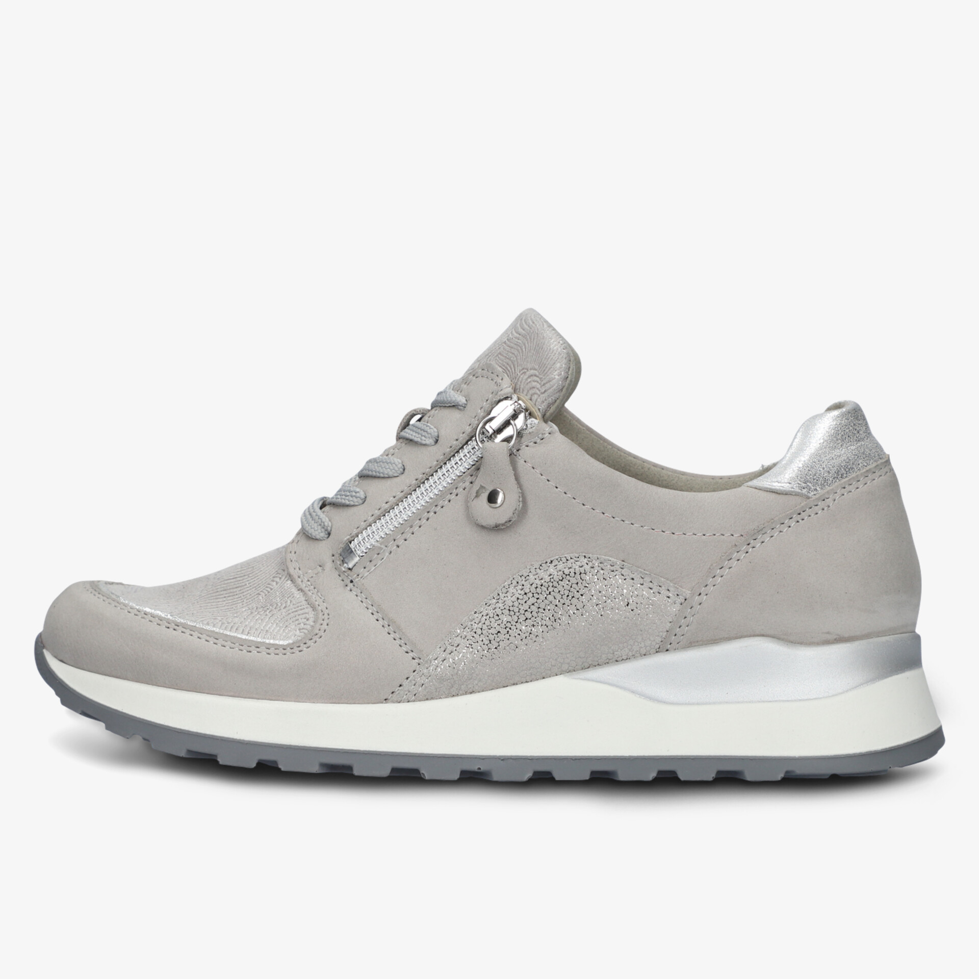 Komfortabler Sneaker aus weichem Leder mit seitlichem Reißverschluss und rutschfester Profilsohle