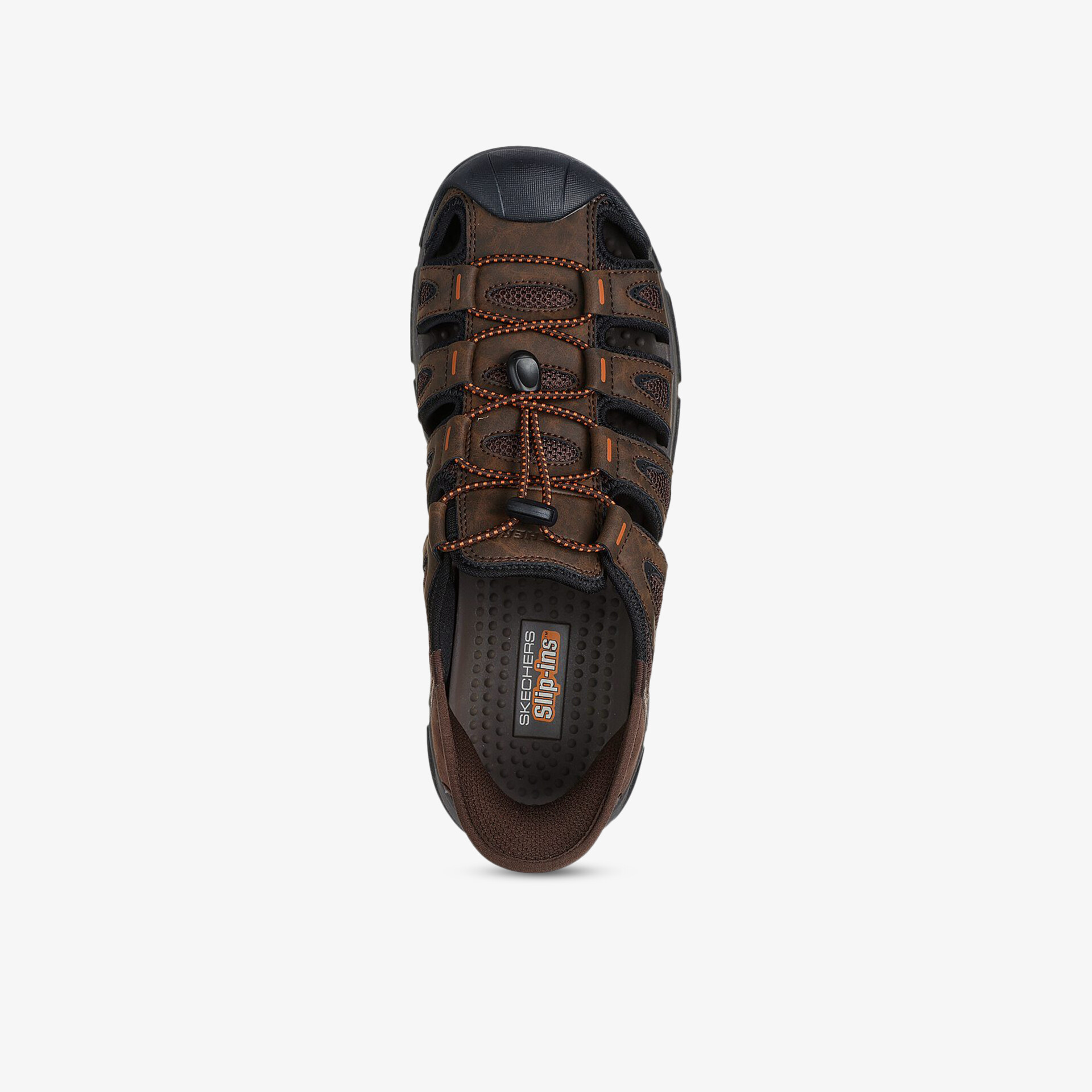 Brauner robuster Sandalenschuh mit verstellbarem Riemen und atmungsaktivem, gepolstertem Design für komfortablen Halt