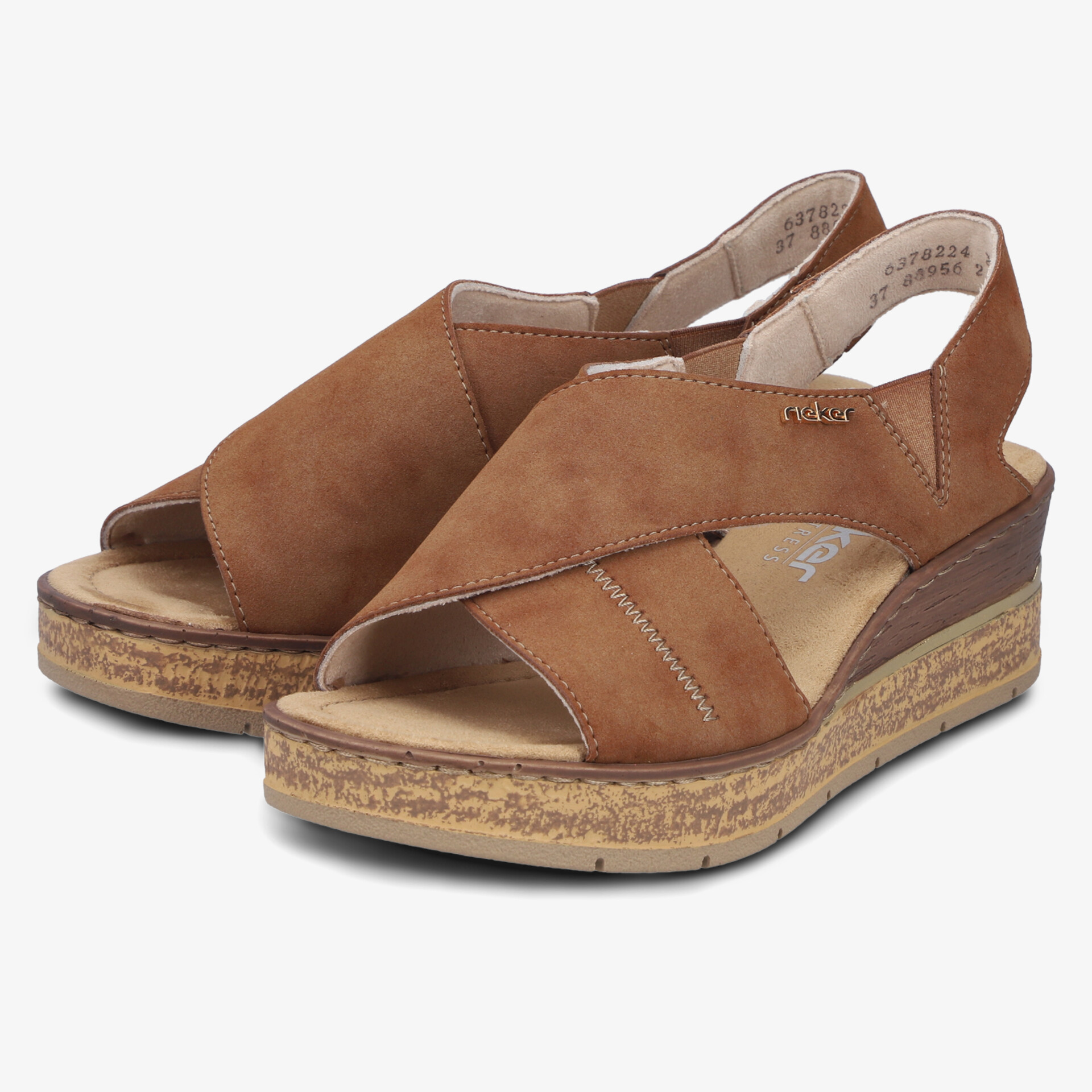 Bequeme braune Sandalen mit offenem Zehenbereich, verstellbarem Riemen und leichtem Absatz für angenehmes Tragegefühl