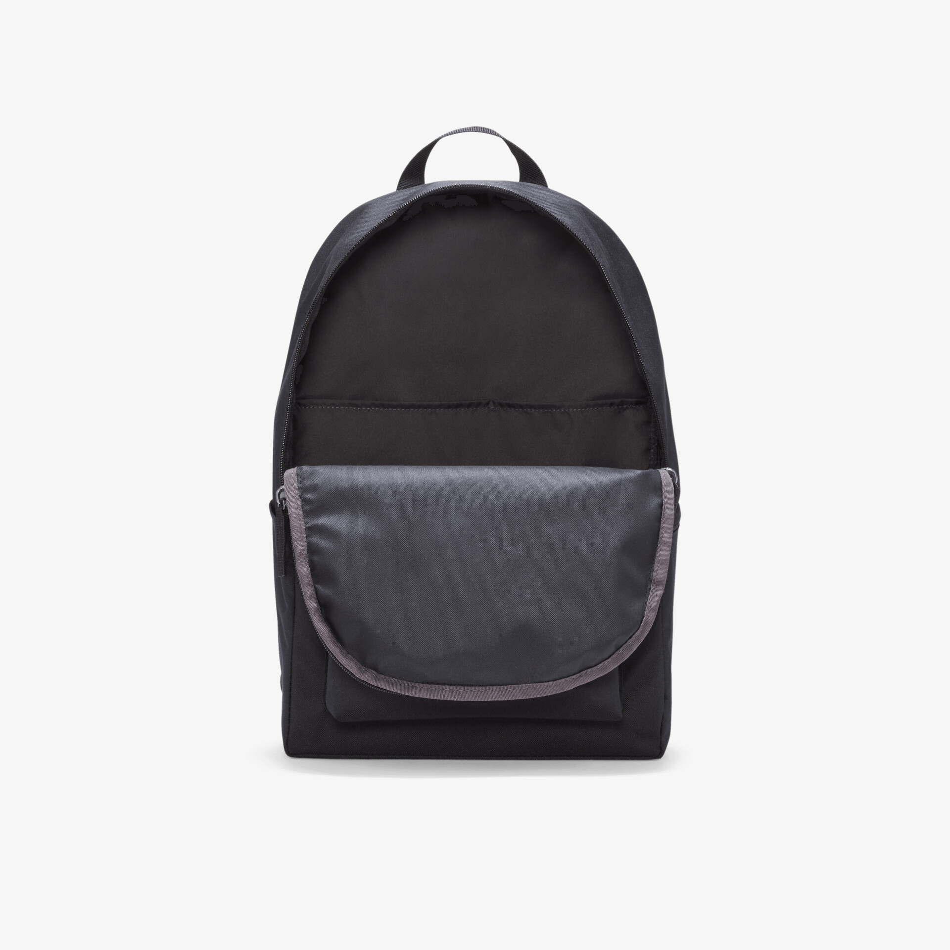 robuster schwarzer rucksack mit großem frontfach und komfortablem tragegriff für vielseitige nutzung