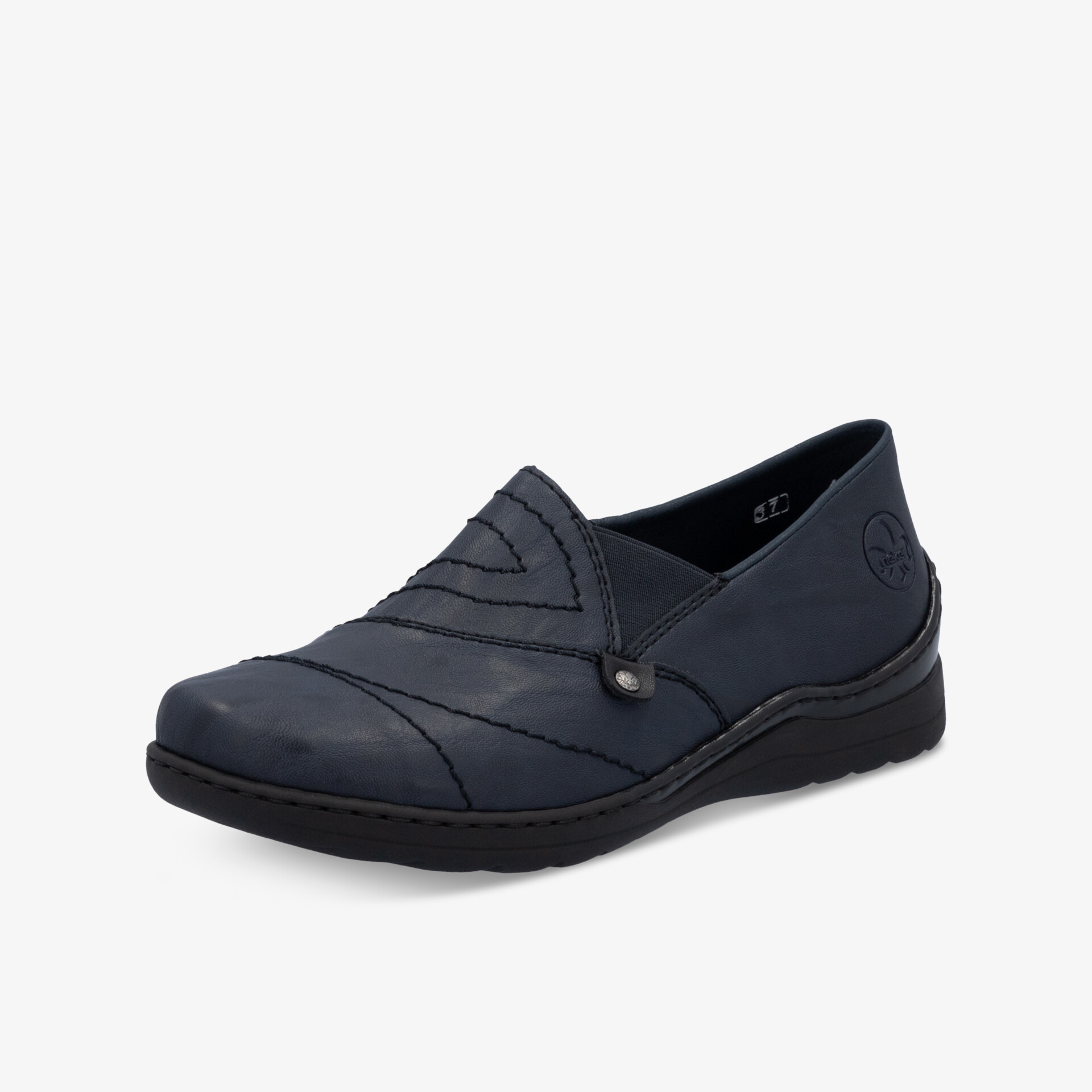 Bequemer blauer Slip-On Schuh mit rutschfester Sohle und modernem, schlichtem Design für ganztägigen Komfort