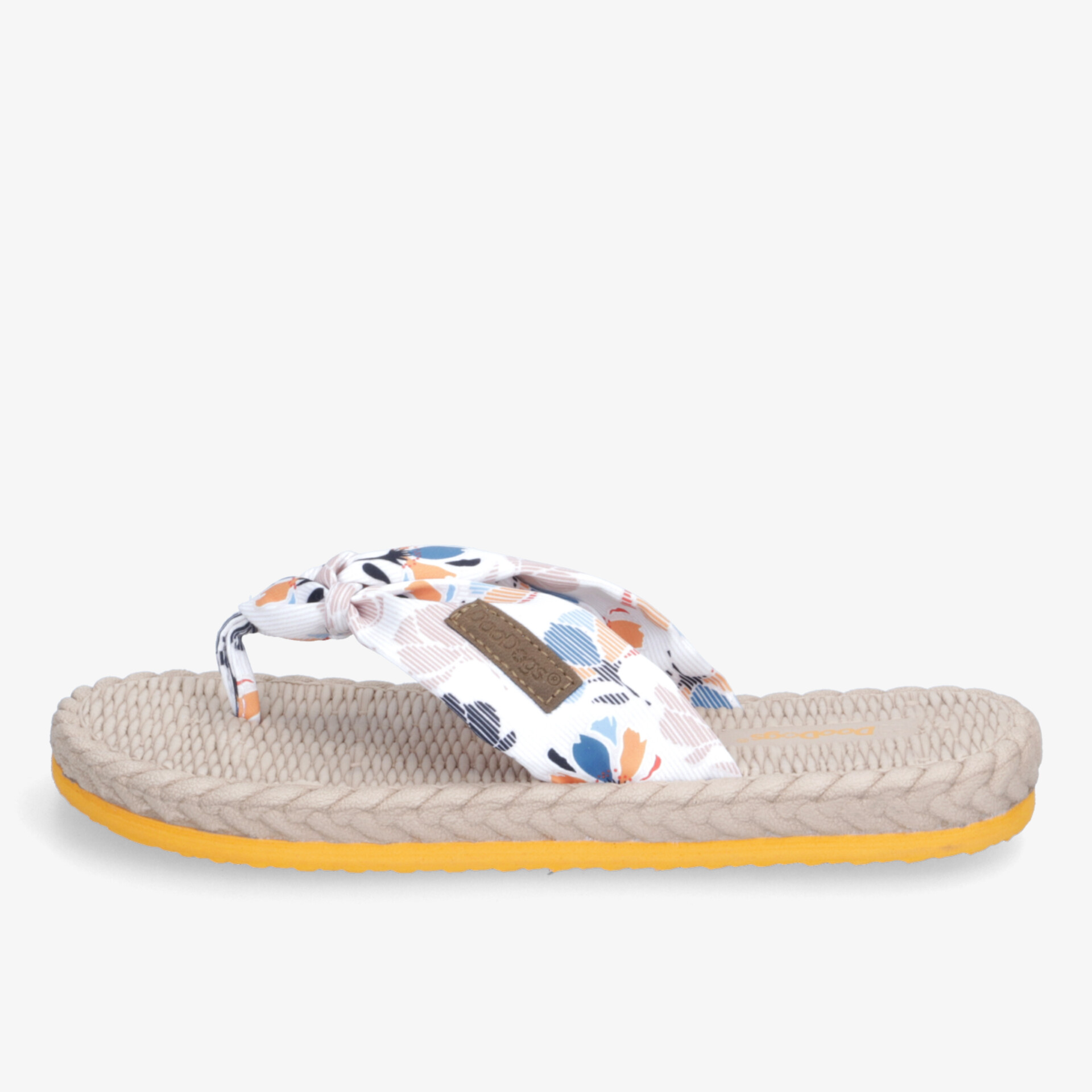 Bequeme Flip-Flops mit floralem Muster, ideal für Sommer und Strand. Leichte, strapazierfähige Sohle.
