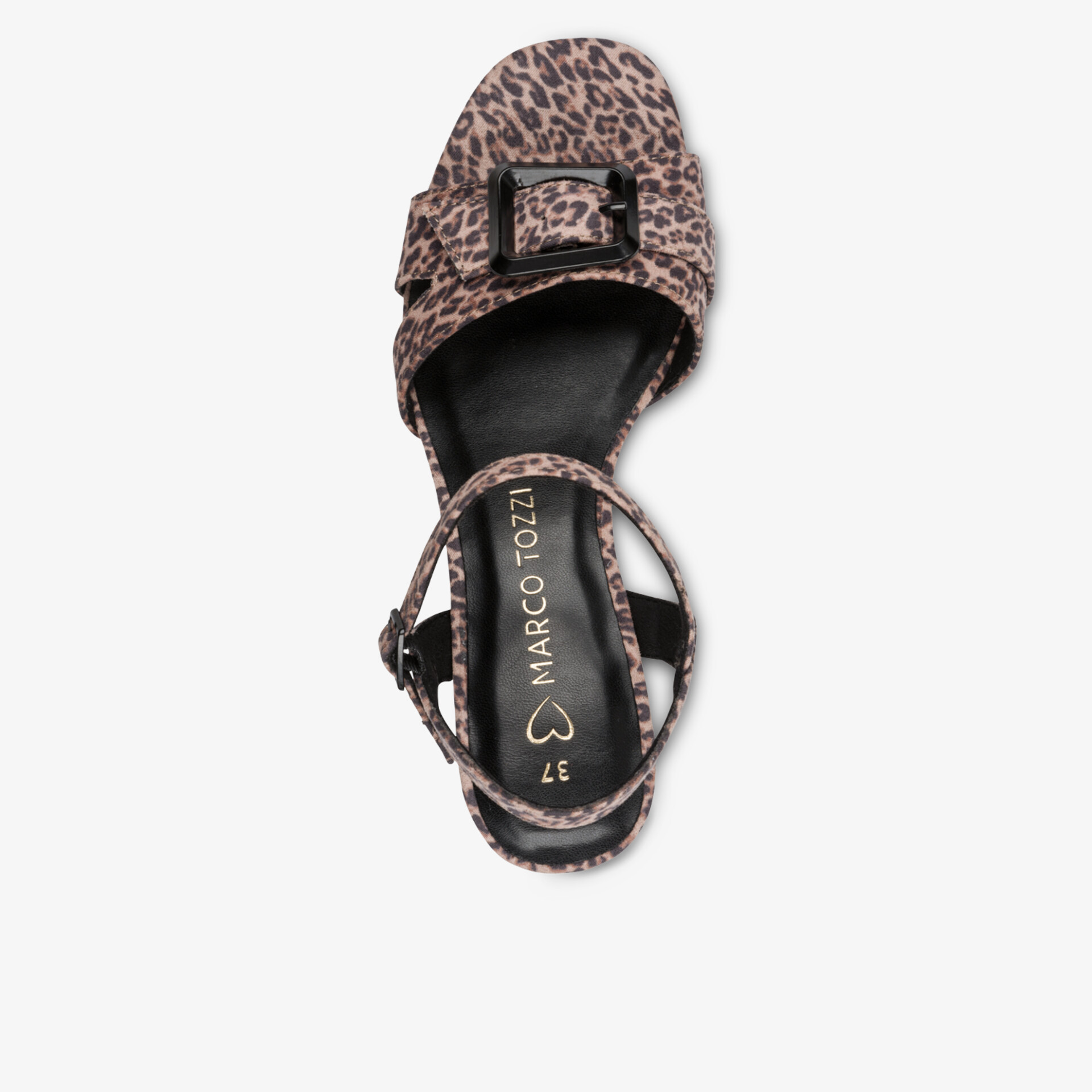 Leopardenmuster Sandale mit verstellbarer Schnalle und offenem Zehenbereich, komfortabel und modisch