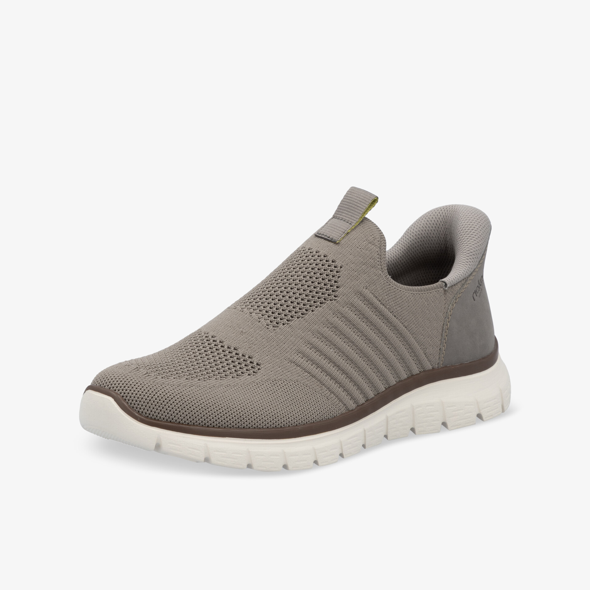 Leichter sportlicher Slip-On Schuh in Grau mit flexibler, rutschfester Sohle und atmungsaktivem Material