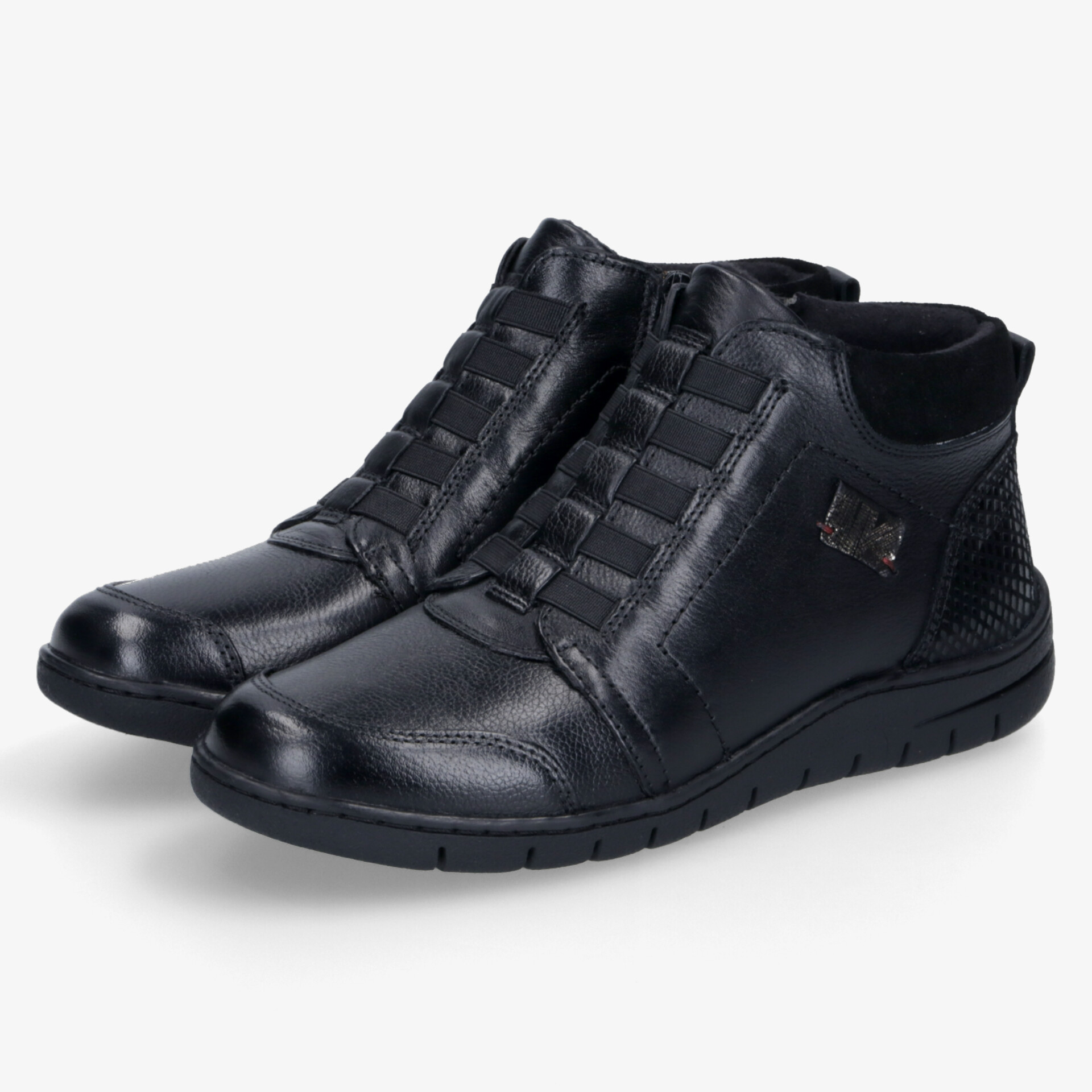 Elegante schwarze Lederhalbschuhe mit robustem Design, rutschfester Sohle und komfortabler Passform