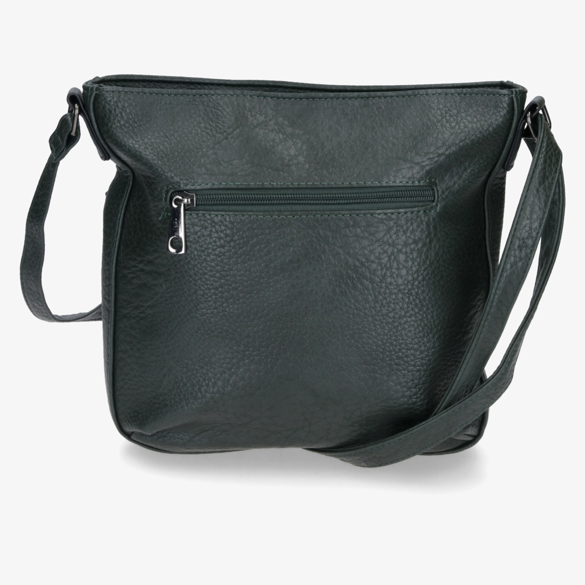 Schwarze Schultertasche mit praktischem Außenreißverschluss und verstellbarem Trageriemen in schlichter Form