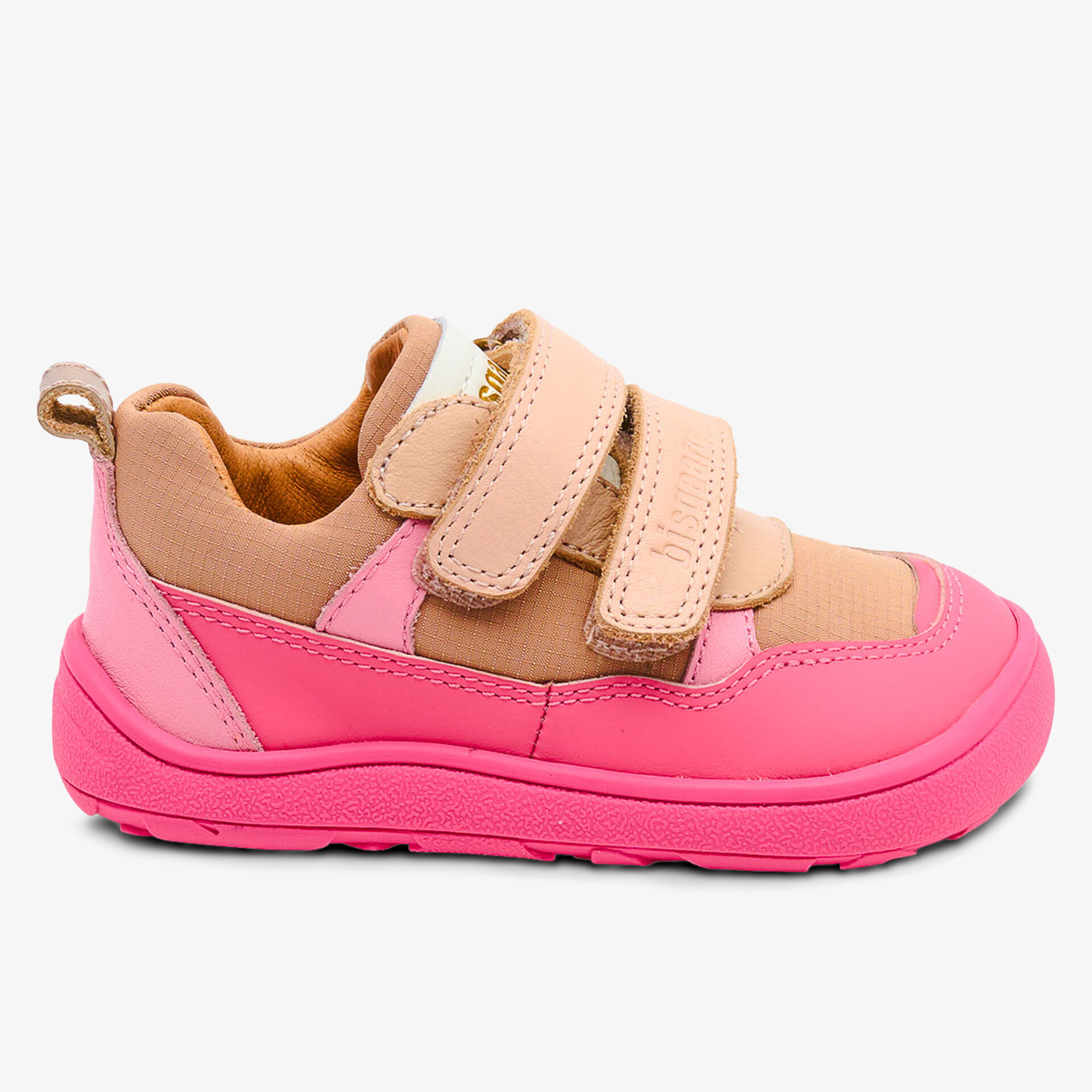 Komfortabler, farbenfroher Schuh mit Klettverschluss und rutschfester Sohle.