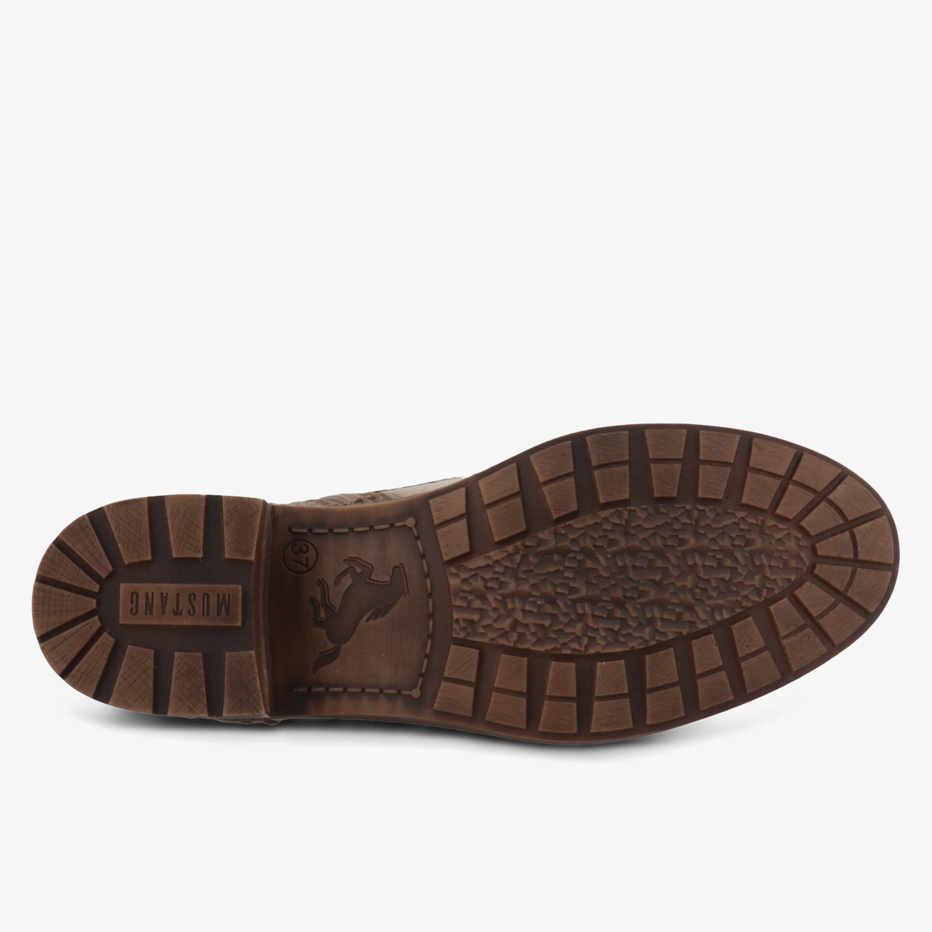 Robuste und rutschfeste Schuhsohle mit tiefem Profil für sicheren Halt und hohe Strapazierfähigkeit