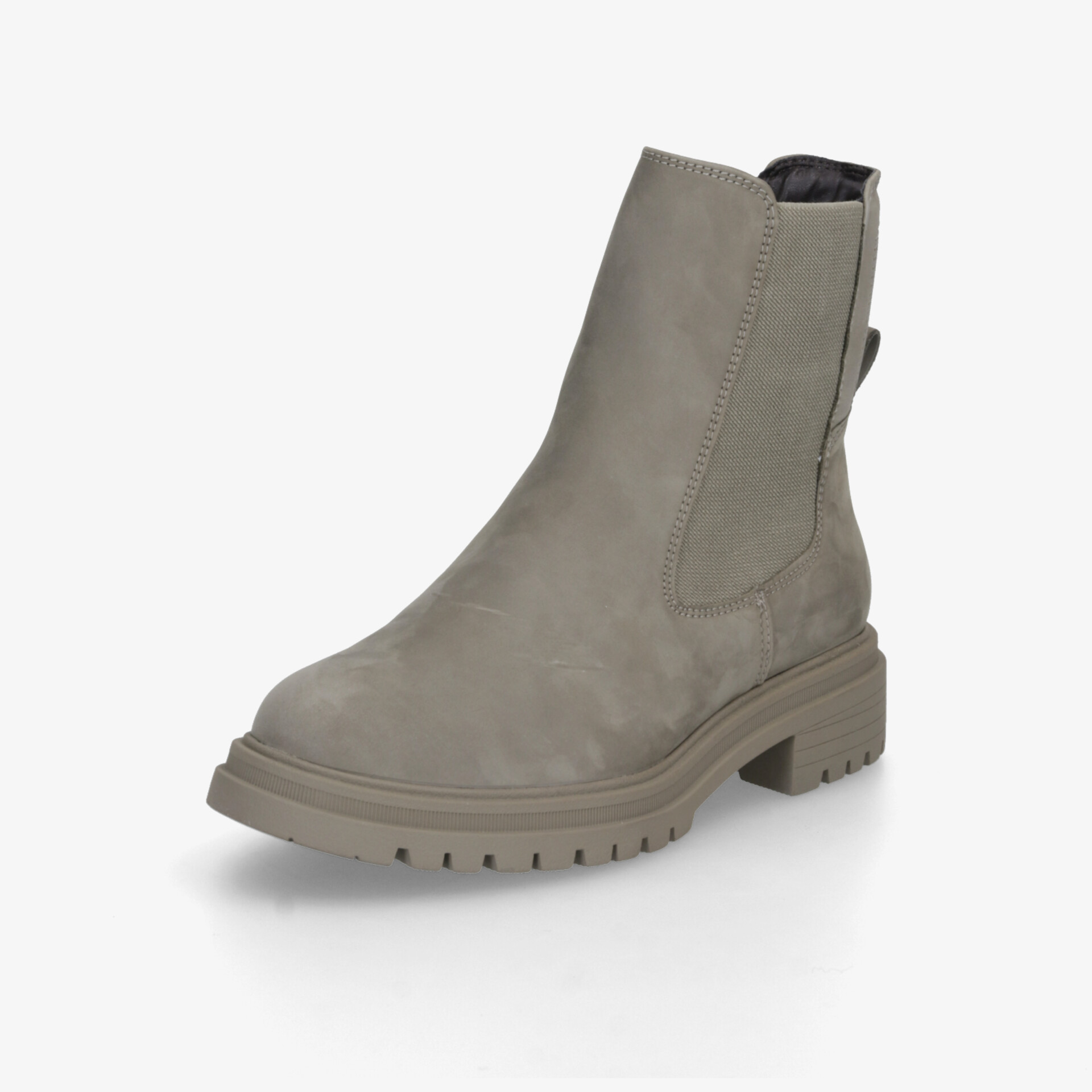 Grauer robuster und bequemer Boot mit rutschfester Sohle und modernem, vielseitigem Design