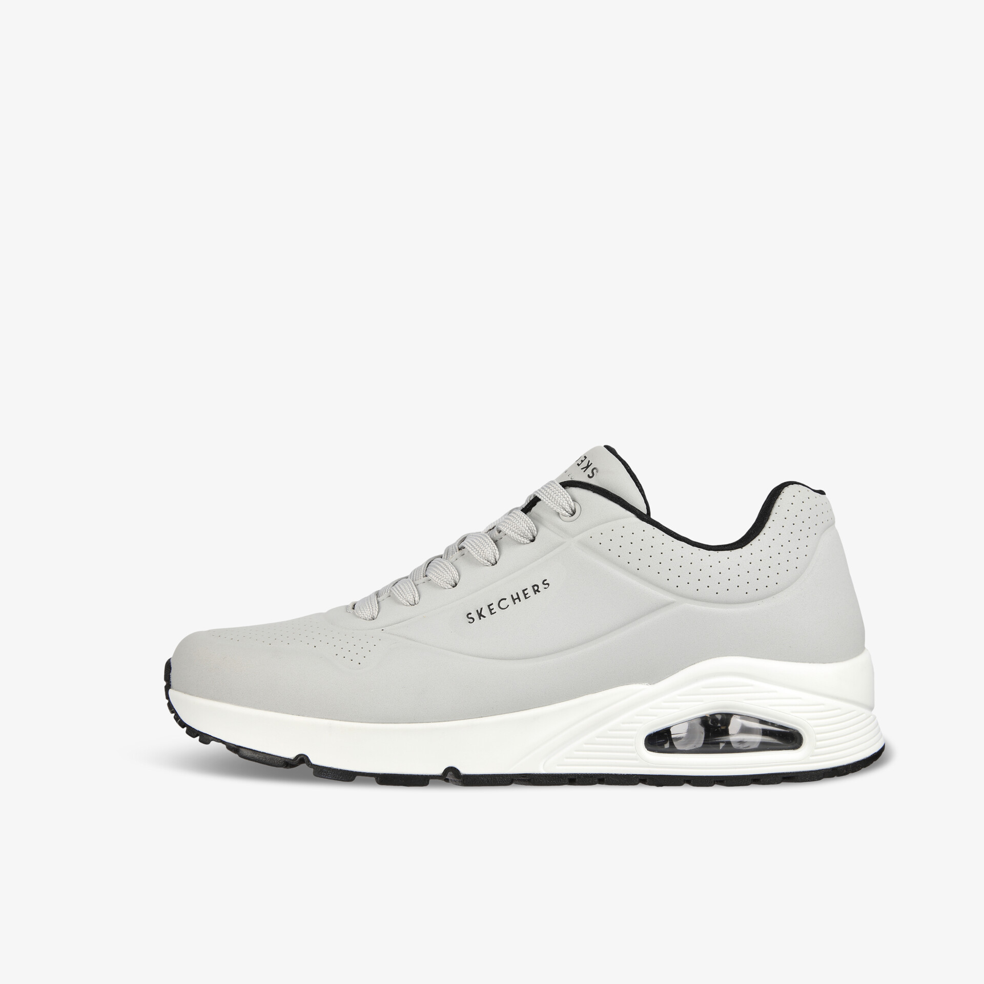 Moderner, grauer Sneaker mit Luftkissen und hohem Tragekomfort. Ideal für Alltag und Sport.