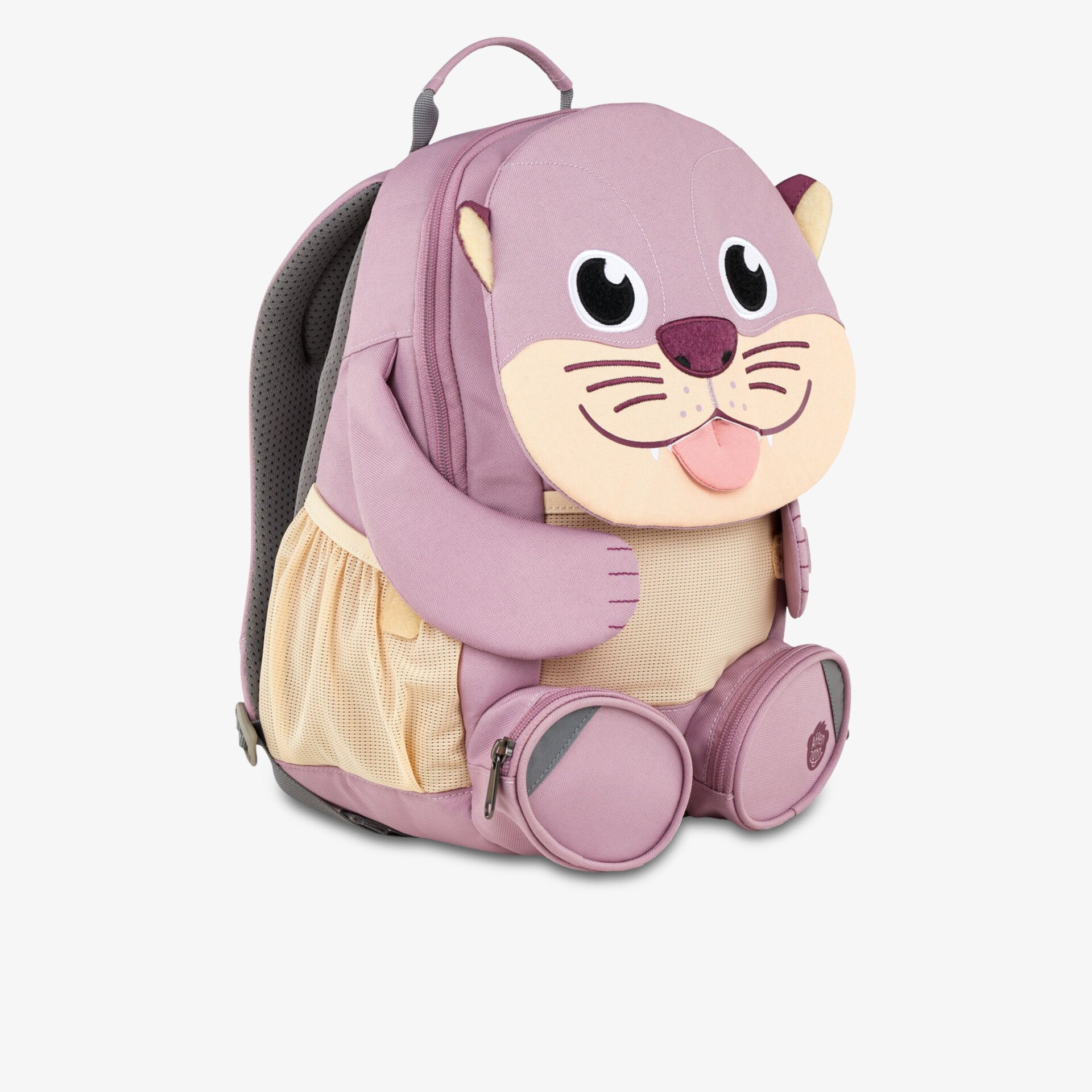 Niedlicher Tier-Rucksack in Lila mit gepolsterten Trägern, ideal für Kinder und den Alltag