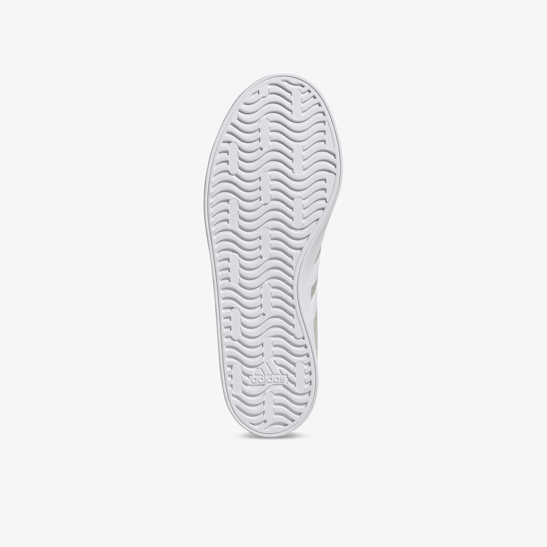 Weiße Schuhsohle mit rutschfestem Profil für sicheren Halt und hohe Strapazierfähigkeit