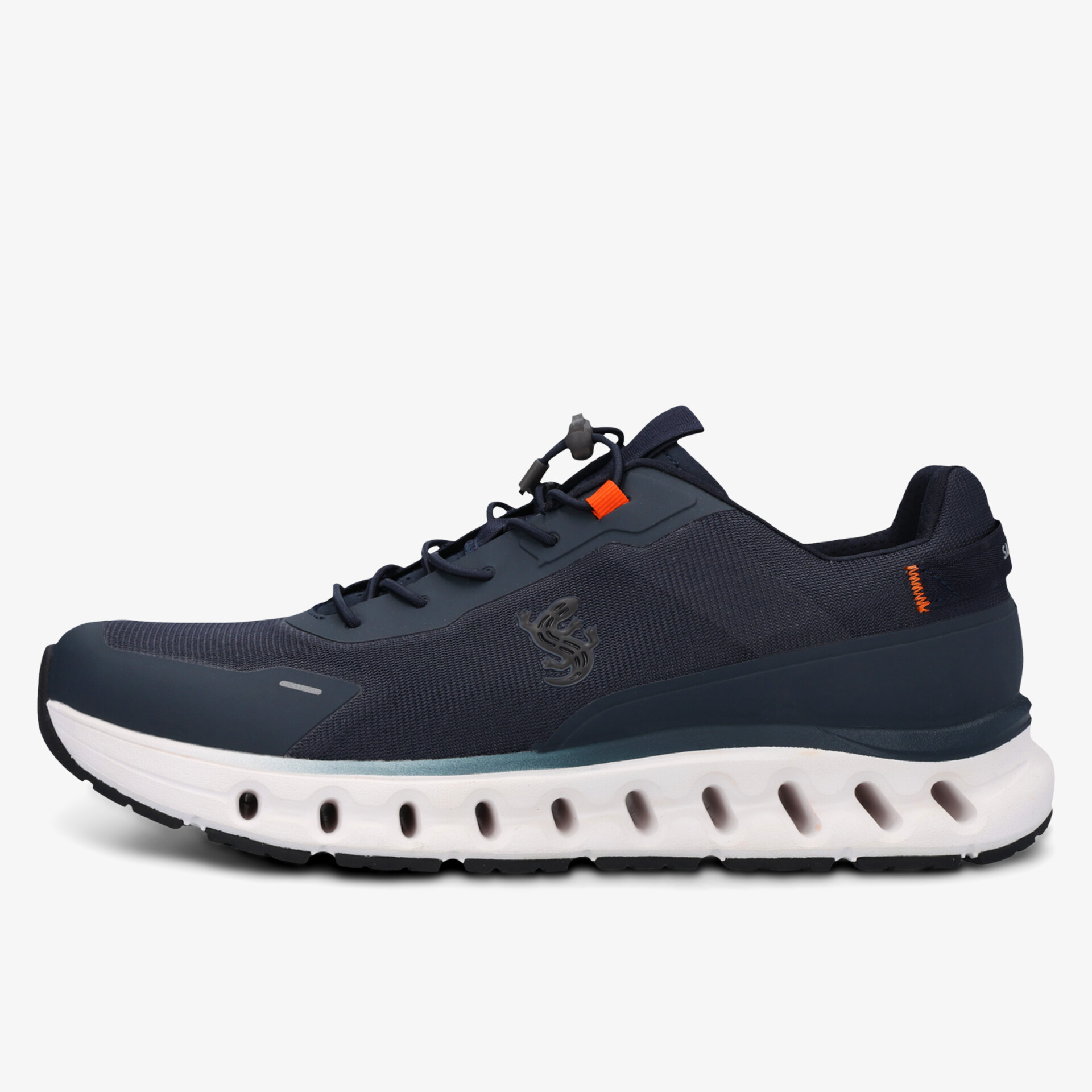 Stilvoller Sneaker in Dunkelblau mit weißer Sohle und bequemer Passform