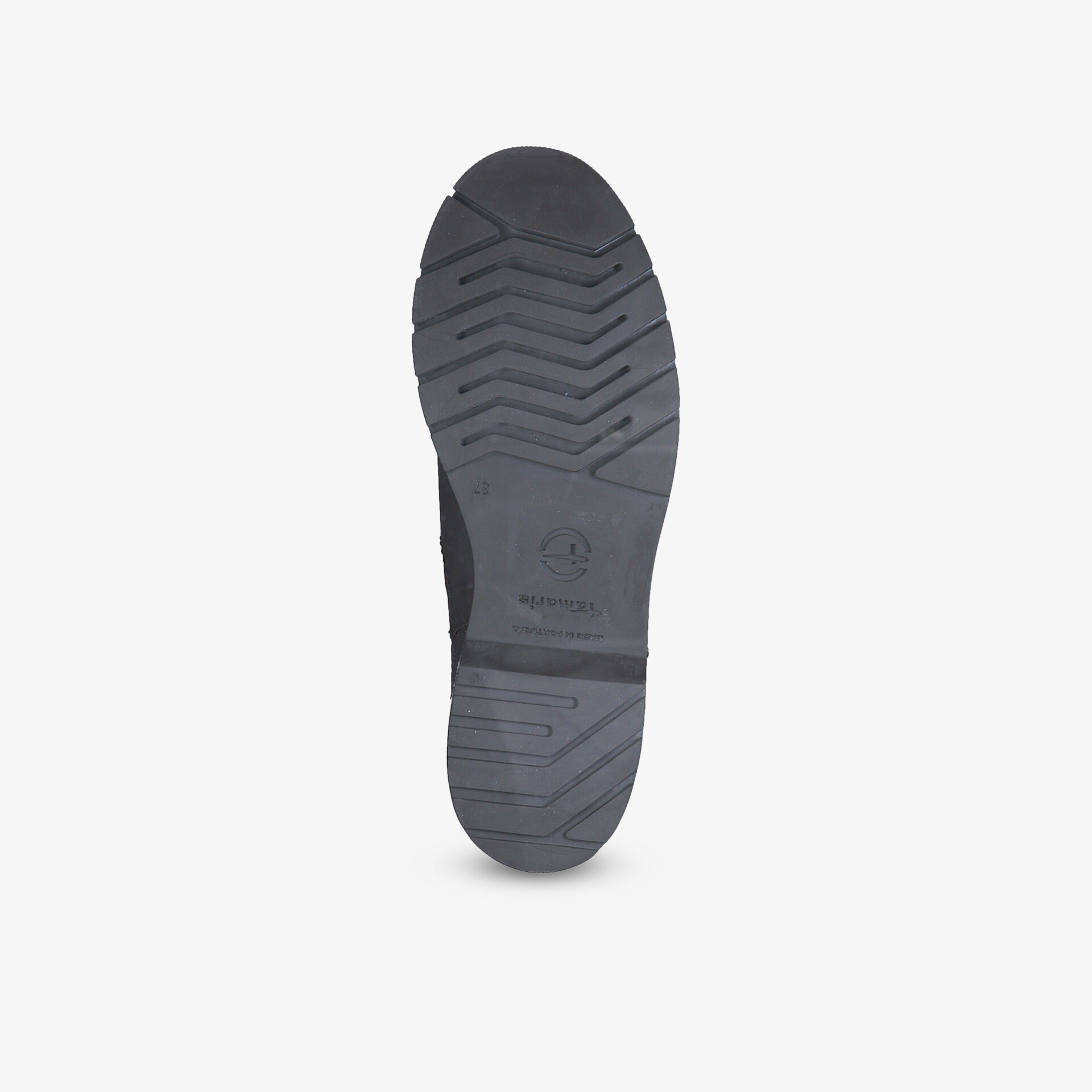 Robuste profilierte Gummisohle mit rutschfester Oberfläche für optimalen Halt und lange Haltbarkeit