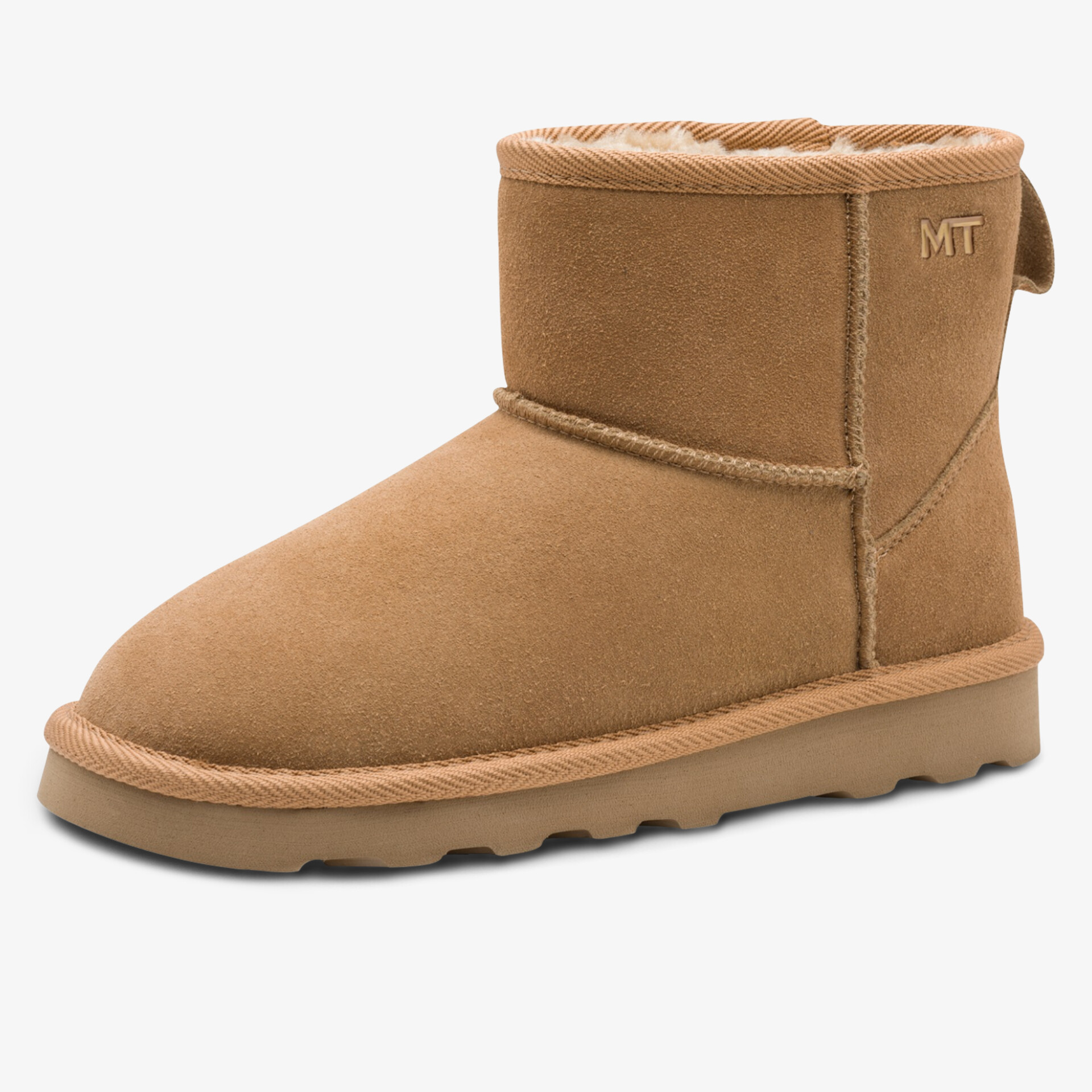 Klassischer, bequemer Schuh aus weichem Material mit warmem Innenfutter und rutschfester Sohle