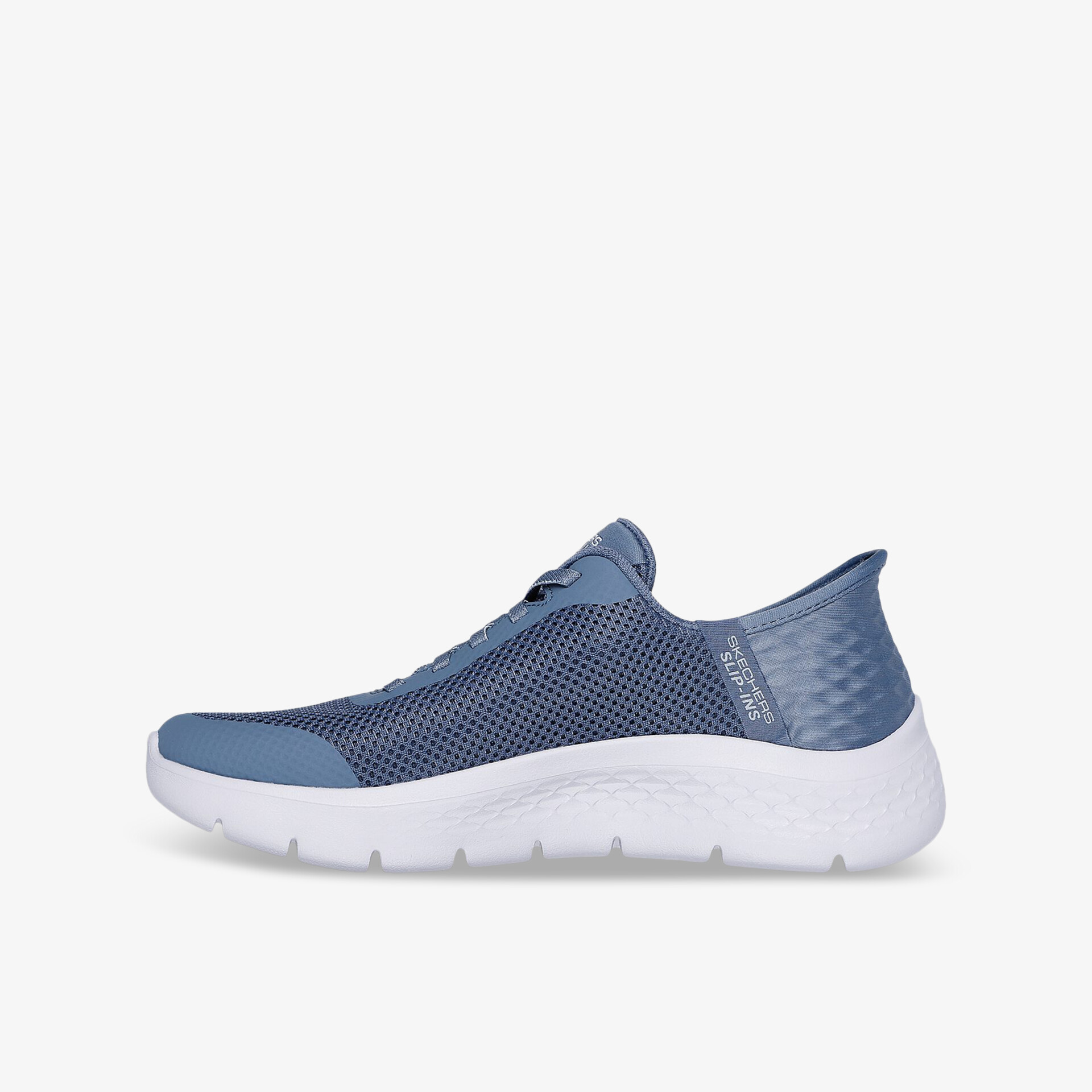 Moderner leichter Sneaker in Blau mit atmungsaktivem Material und rutschfester weißer Sohle, bequem für Alltag und Sport