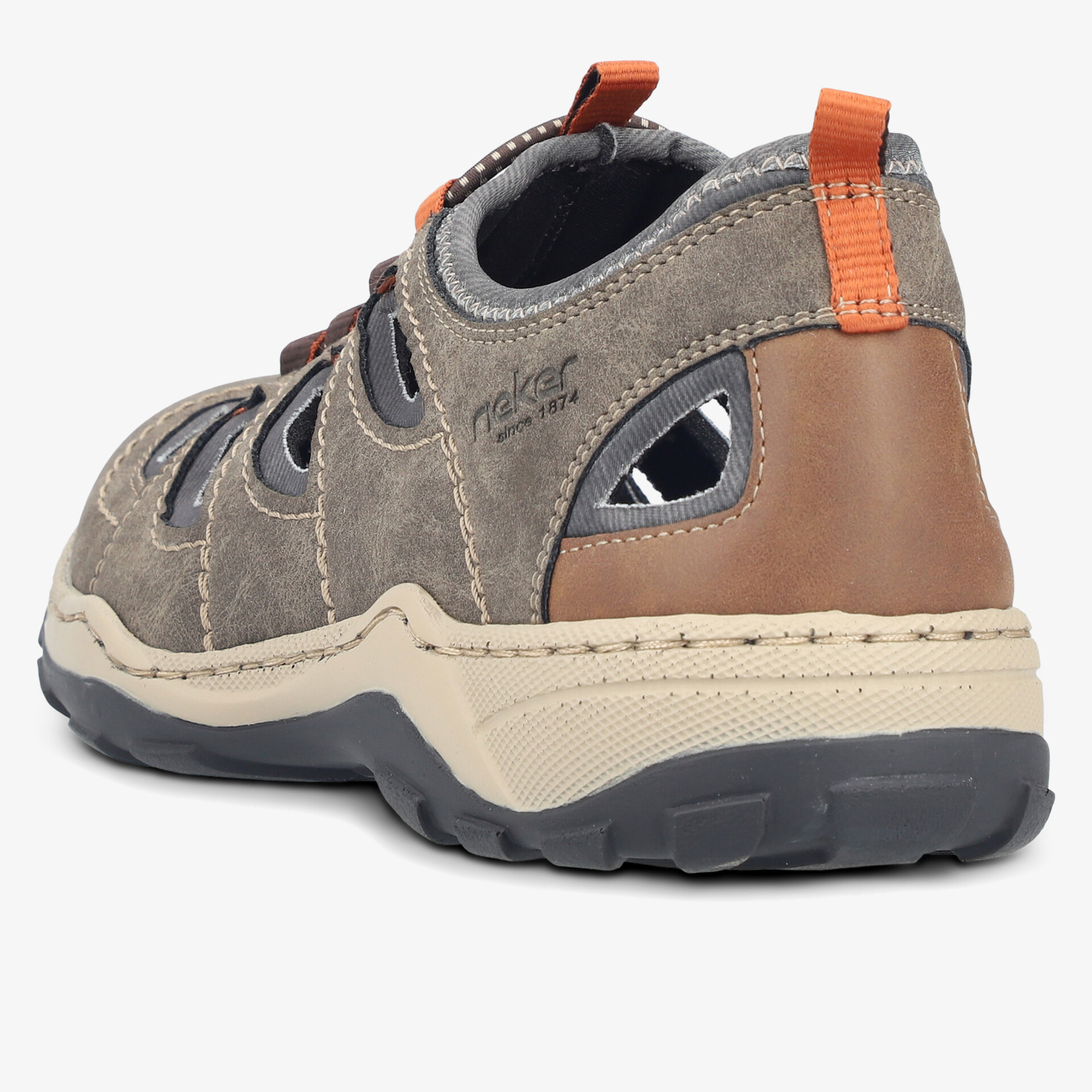 Robuster und bequemer Freizeitschuh mit atmungsaktiven Einsätzen und elastischem Design