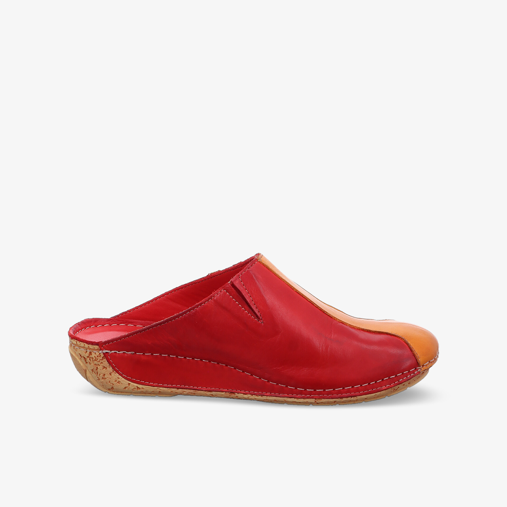 Eleganter roter Lederschuh mit flexibler Gummisohle und komfortablem Design für optimalen Tragekomfort