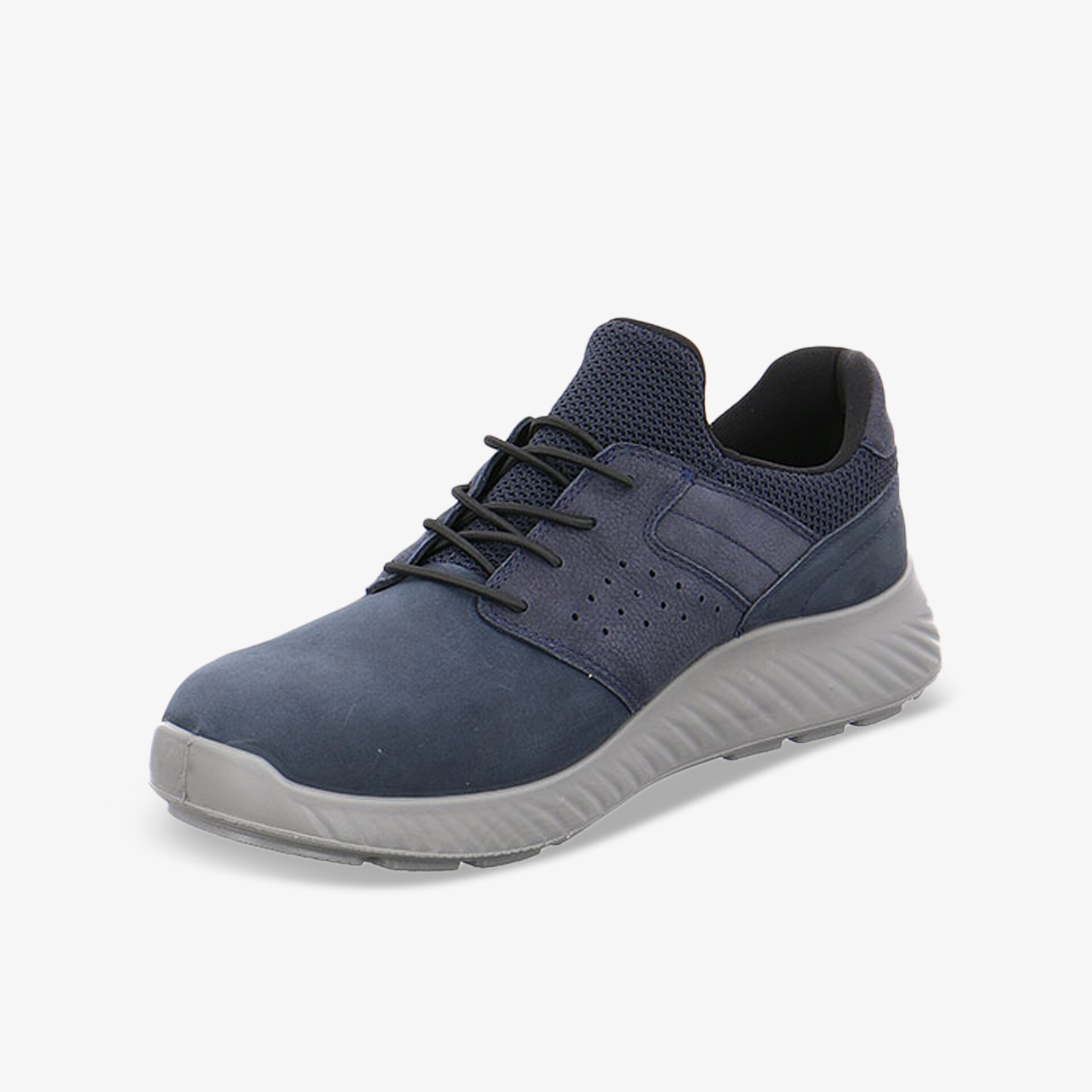 Moderner blauer Sportschuh mit atmungsaktivem Material und leichter, flexibler grauer Sohle für optimalen Tragekomfort