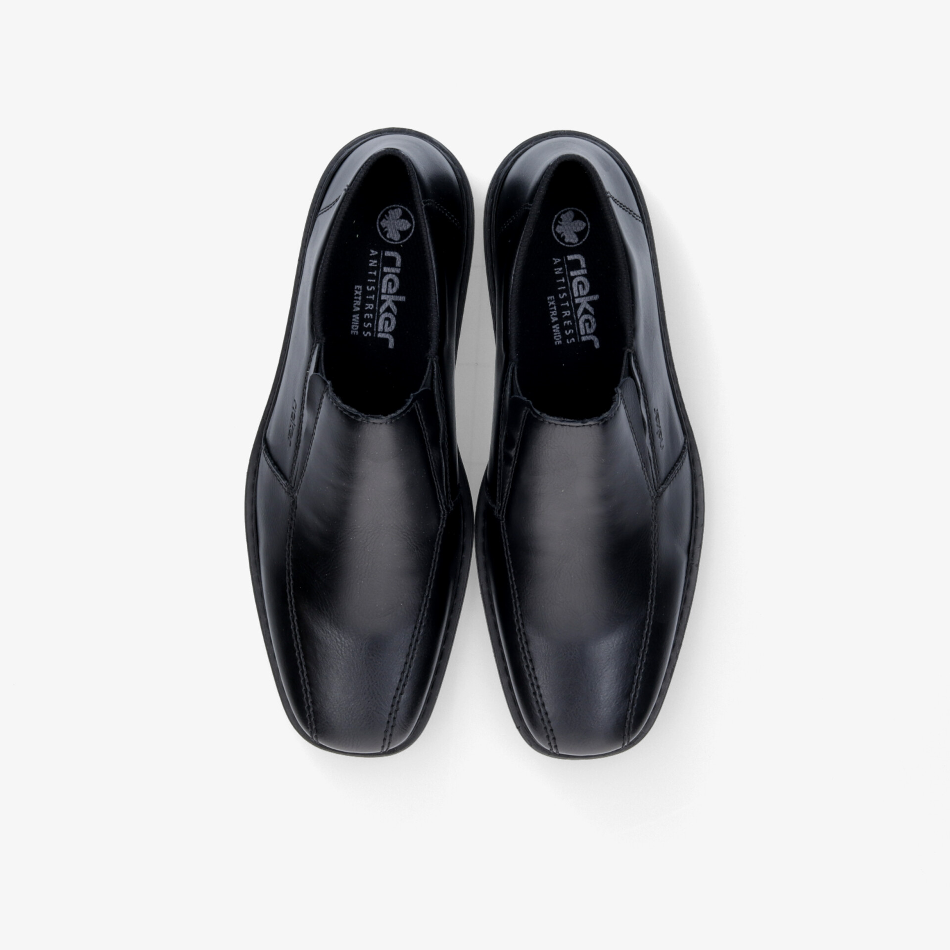 Elegante schwarze Slipper aus glänzendem Leder, komfortabel und hochwertig verarbeitet, ideale Business-Schuhwahl