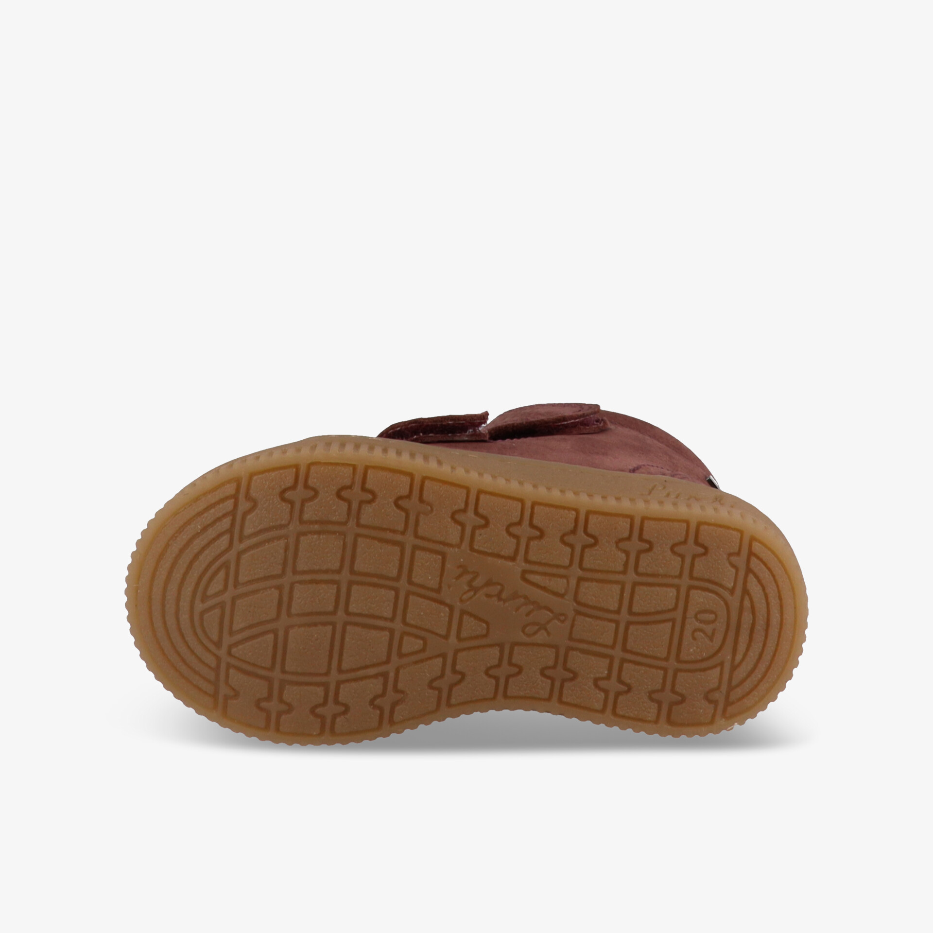 Profilierte, robuste Schuhsohle aus rutschfestem Gummi für sicheren Halt und hohen Tragekomfort