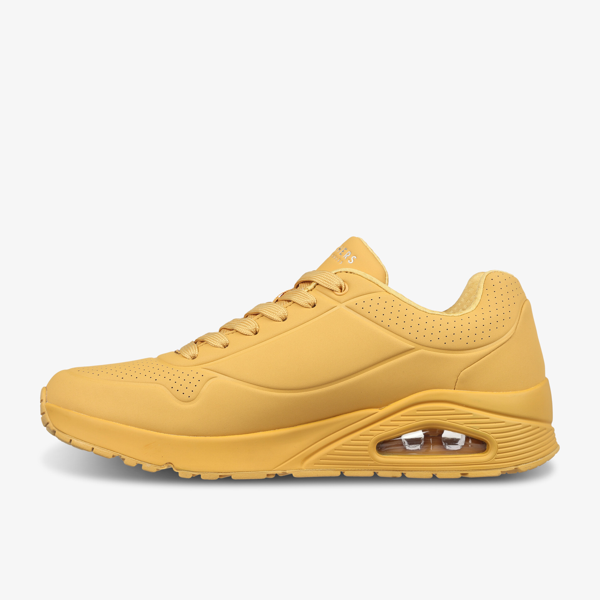 Moderne gelbe Sneaker mit Luftkissen für ultimativen Komfort und stilvolles Design.