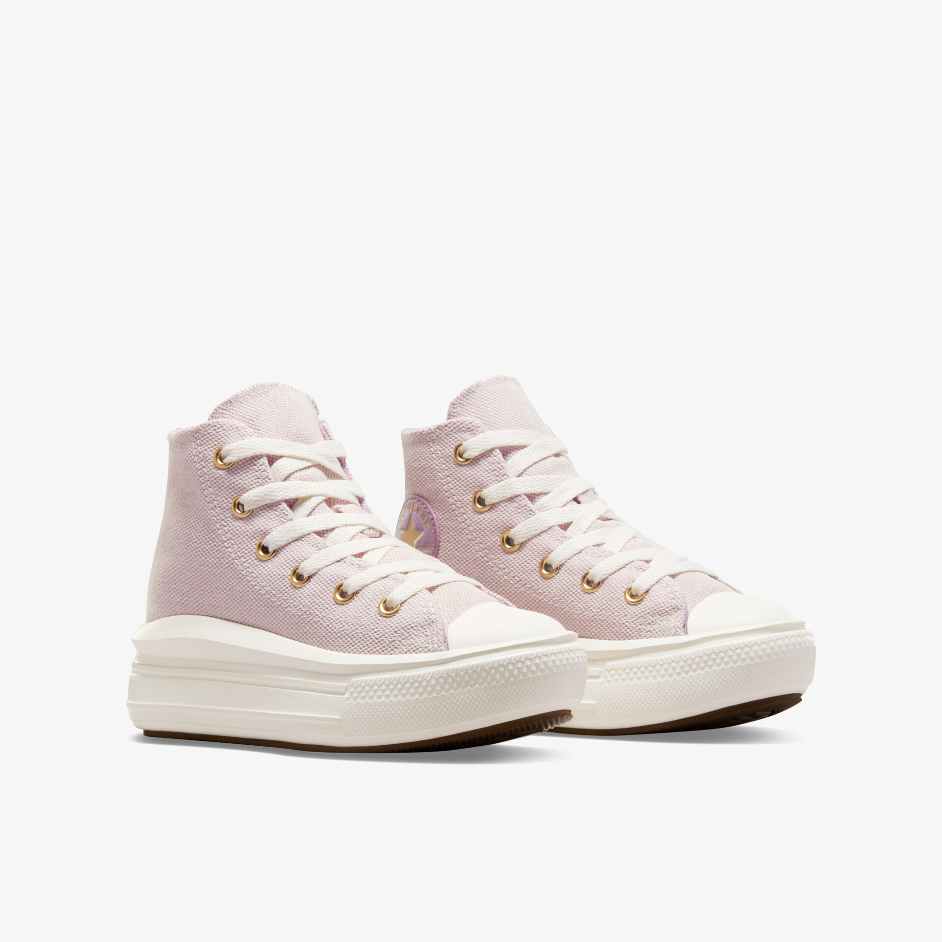Hochwertige rosa Leinenschuhe als Paar in schräger Frontansicht mit flexibler, robuster Sohle und bequemer Passform