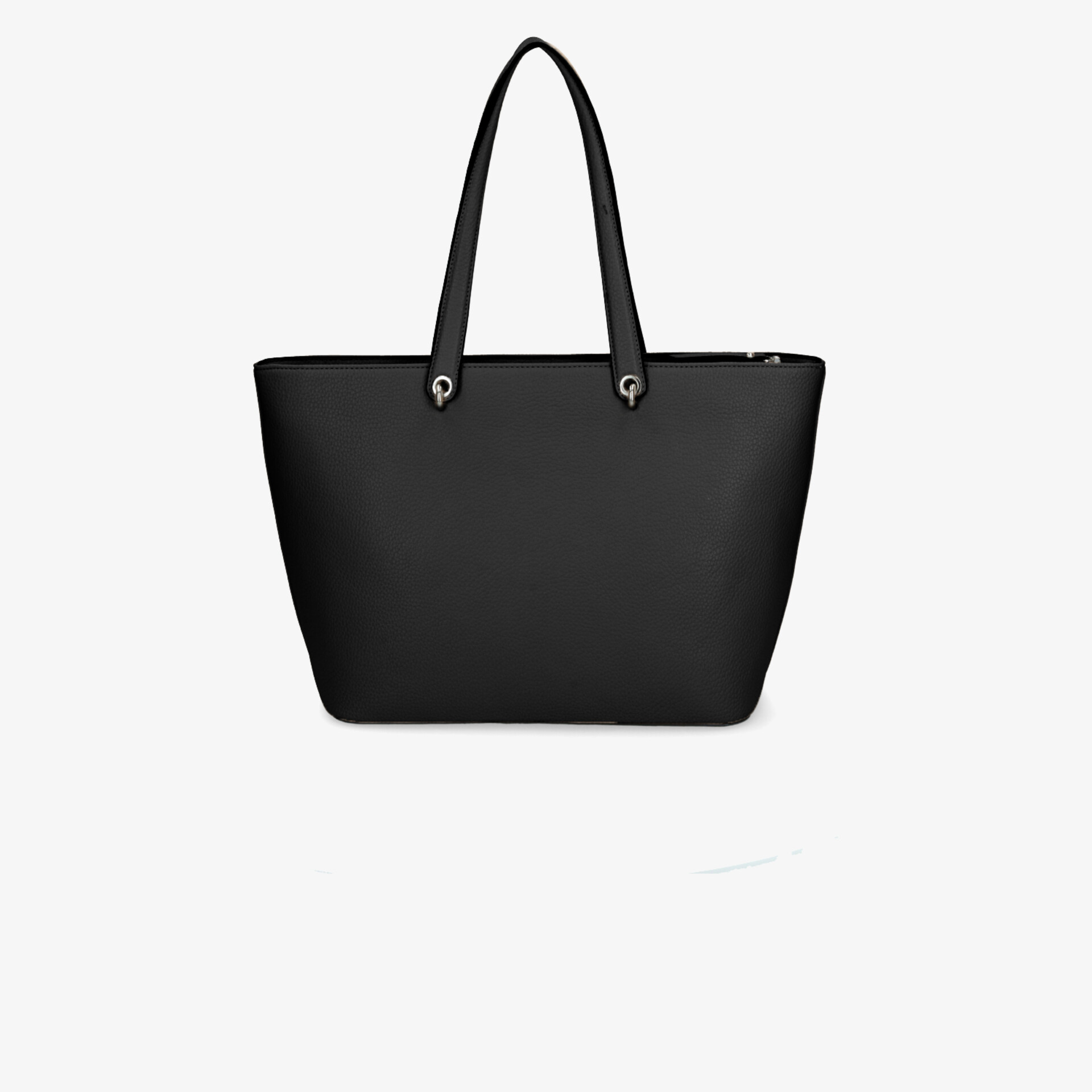 Schwarze, stilvolle Handtasche mit geräumigem Innenraum und elegantem Design für den täglichen Gebrauch.