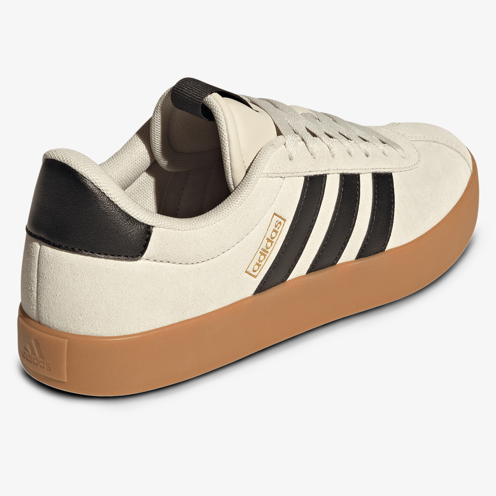 Bequemer Sneaker mit klassischem Design und langlebiger rutschfester Gummisohle, seitliche Ansicht