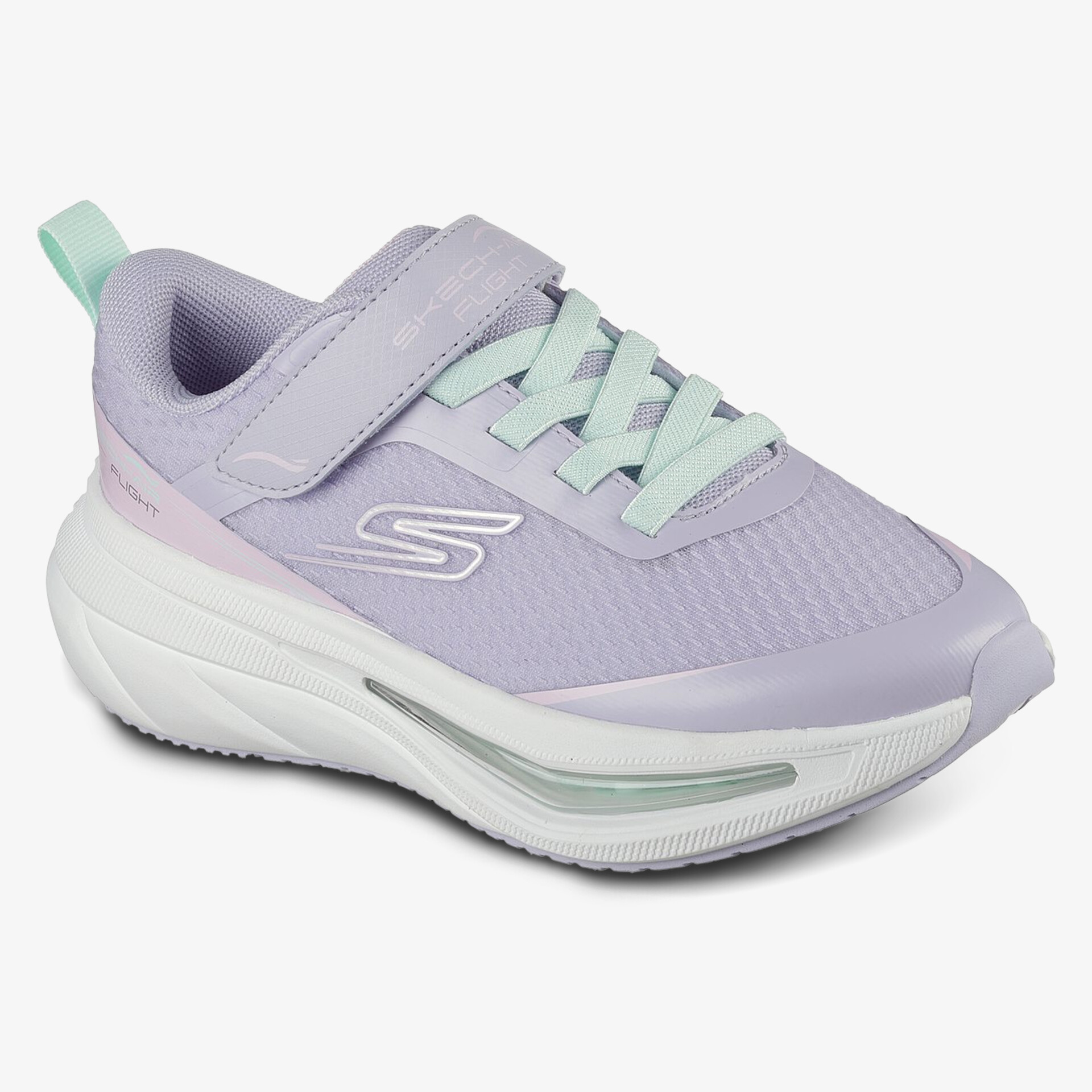 Bequemer und stylischer Sneaker in Lila mit Klettverschluss und leichter, rutschfester Sohle.