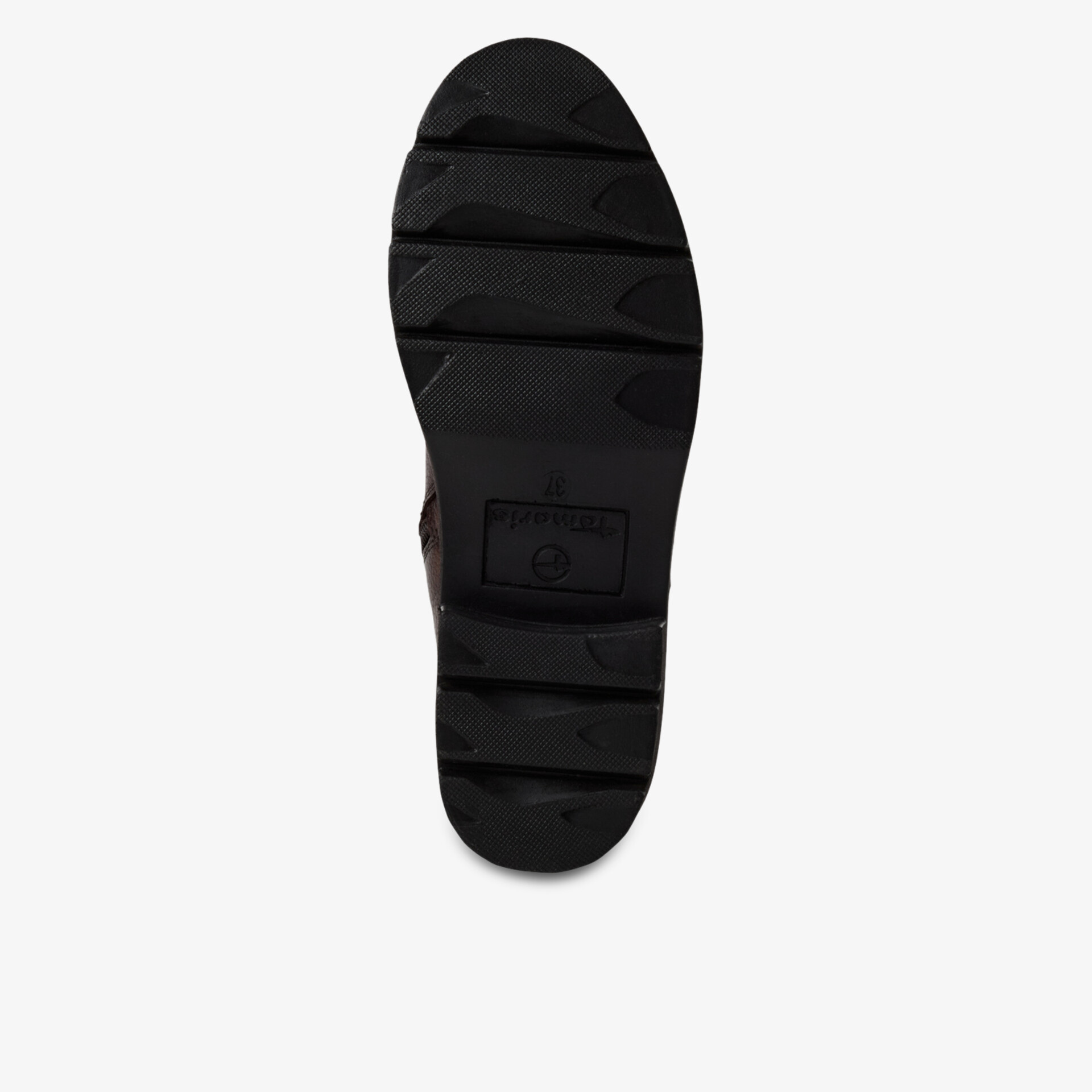 Robuste, rutschfeste Schuhsohle mit tiefem Profil für sicheren Halt auf verschiedenen Untergründen