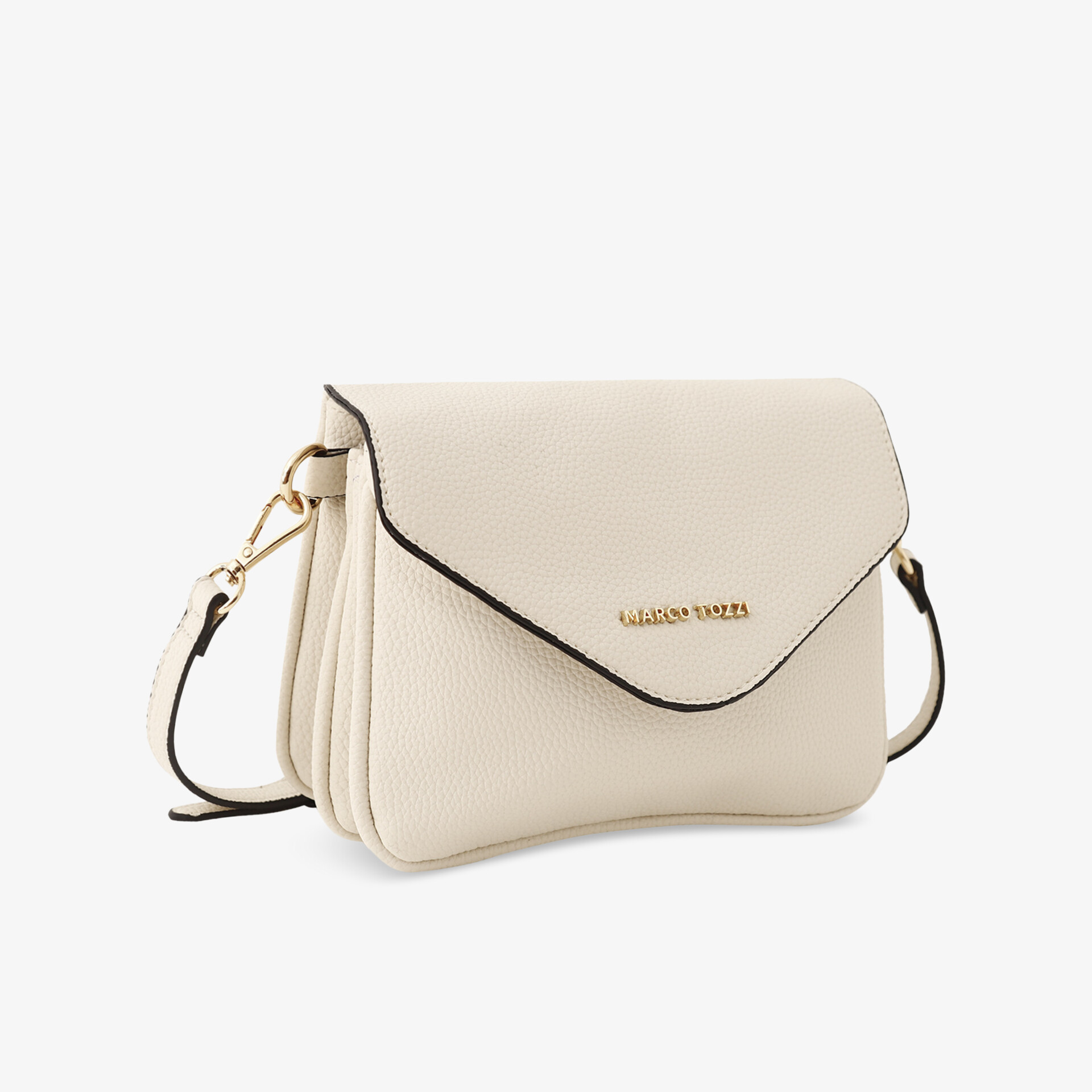 Elegante beige Umhängetasche mit hochwertigem Material und praktisch verstellbarem Riemen in modernem minimalistischen Design