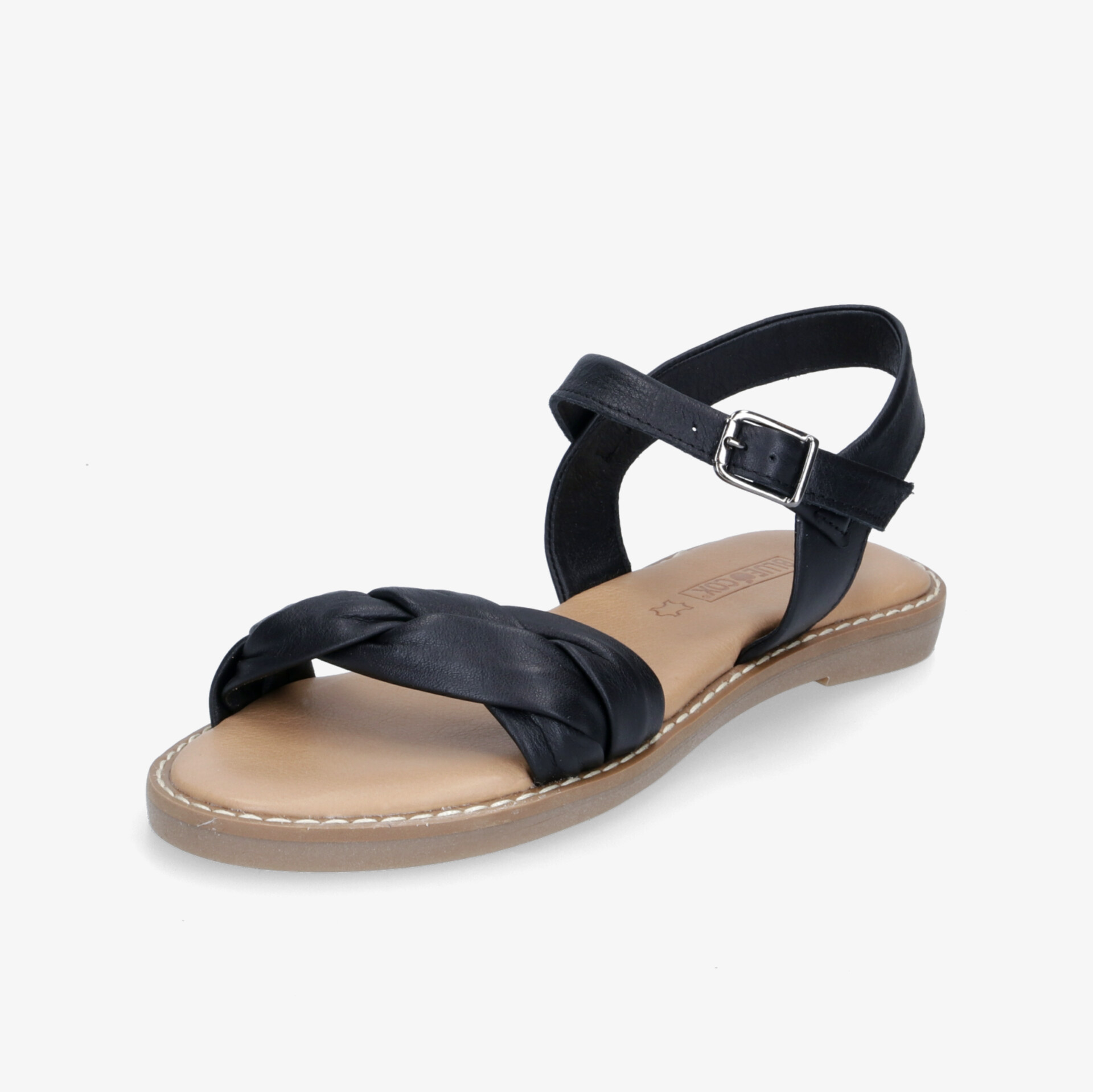 Elegante schwarze Sandale mit verstellbarem Riemen für maximalen Komfort und stilvollen Sommerlook.