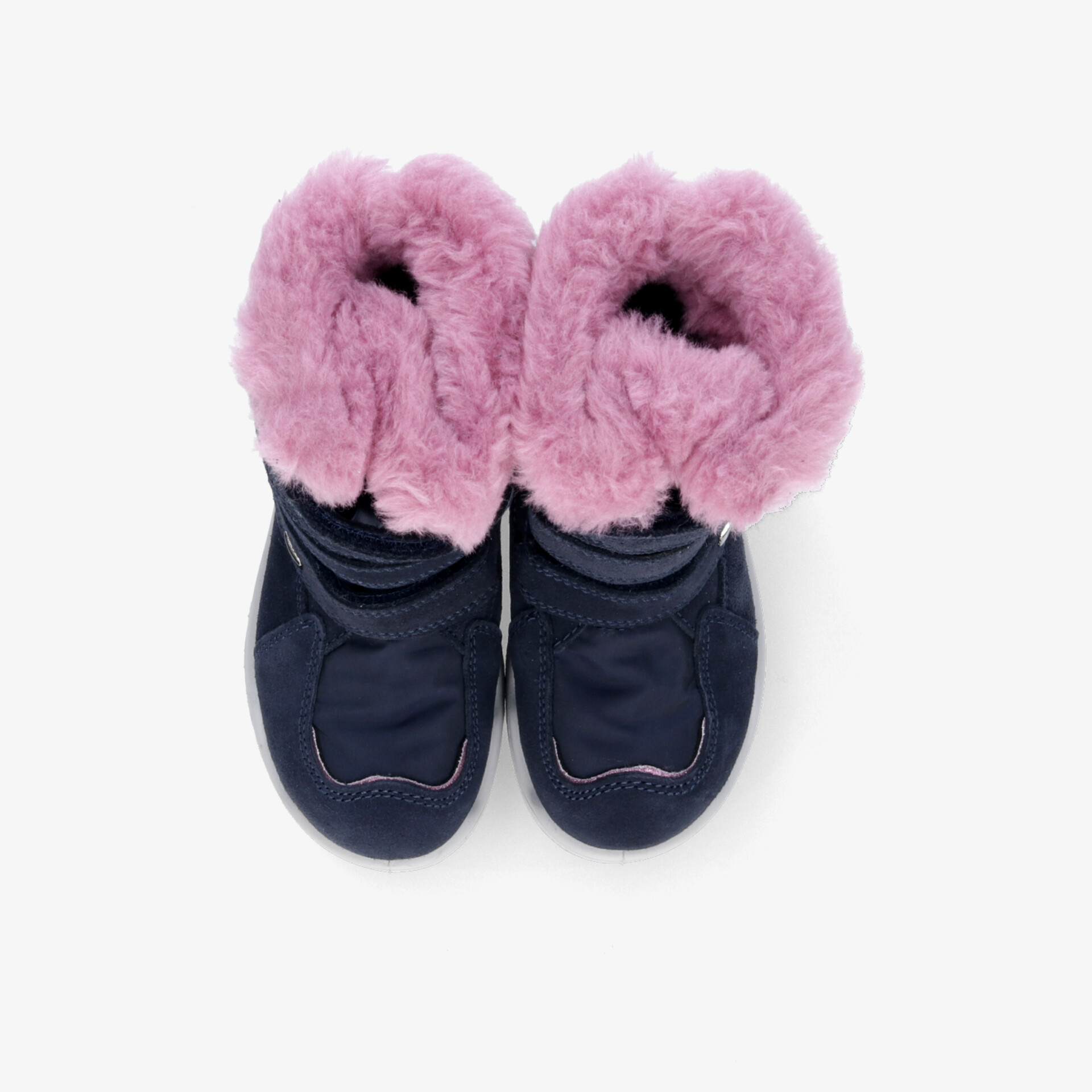 Warme, gepolsterte Schuhe mit weichem pinkfarbenem Fellfutter, komfortabel und modisch