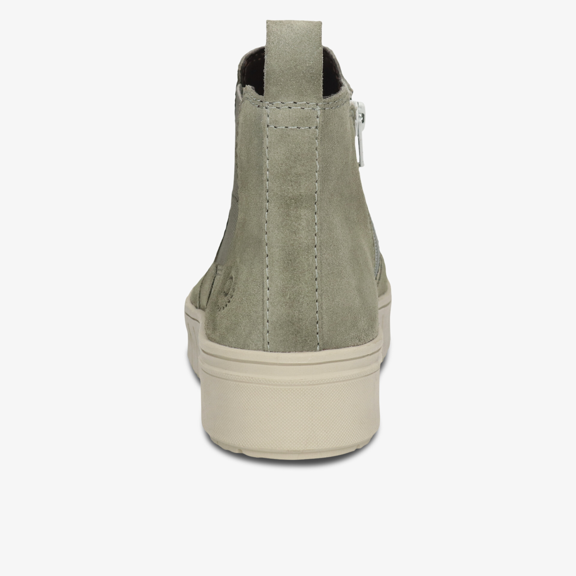 Robuster Sneaker in dezenter Farbe mit bequemer Passform und langlebiger, rutschfester Sohle, Rückansicht